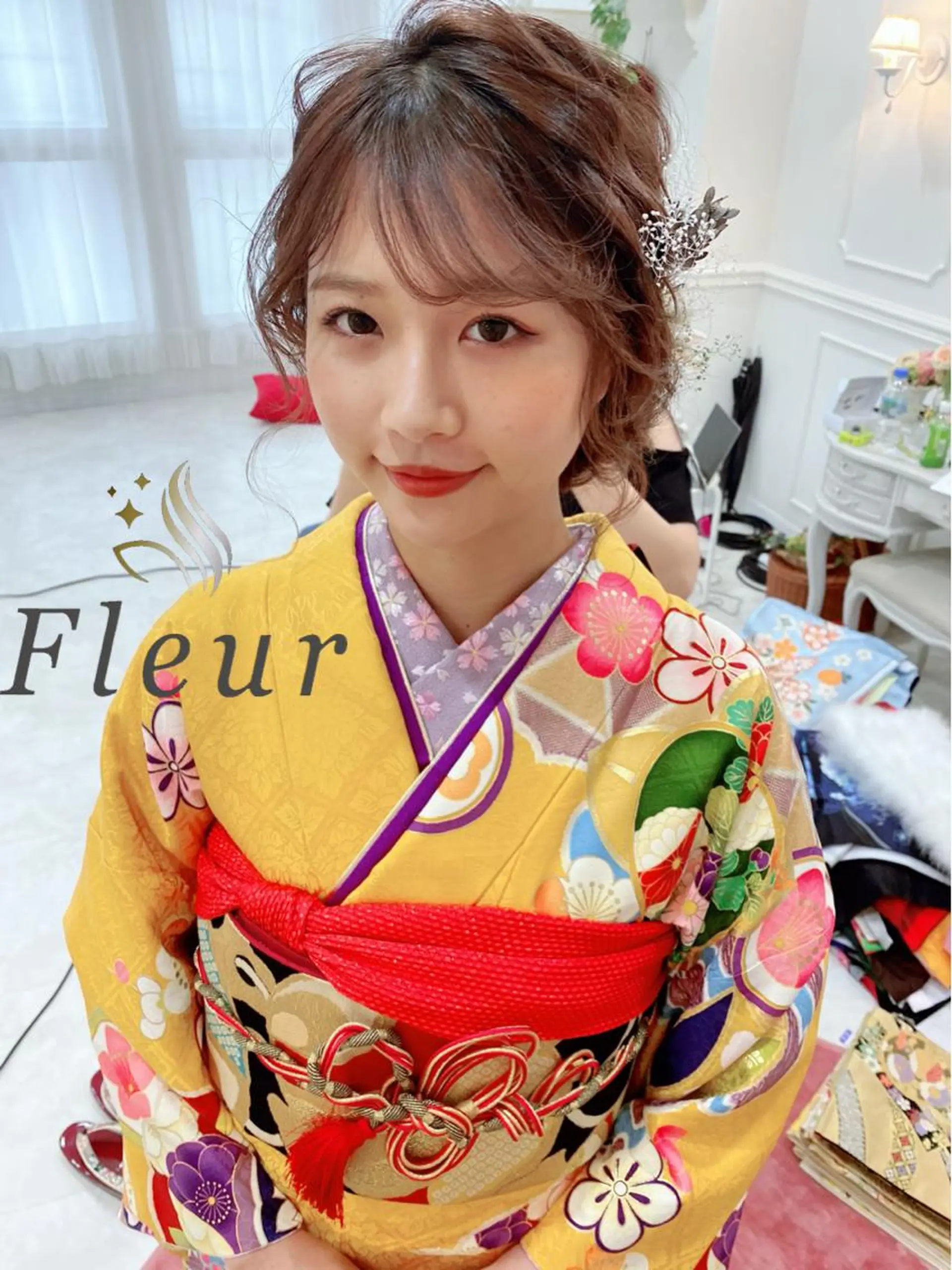 セミロング ヘアアレンジ セットサロン      ラフテル所属・大阪/ヘアアレンジ /似合わせset💐のヘアスタイル