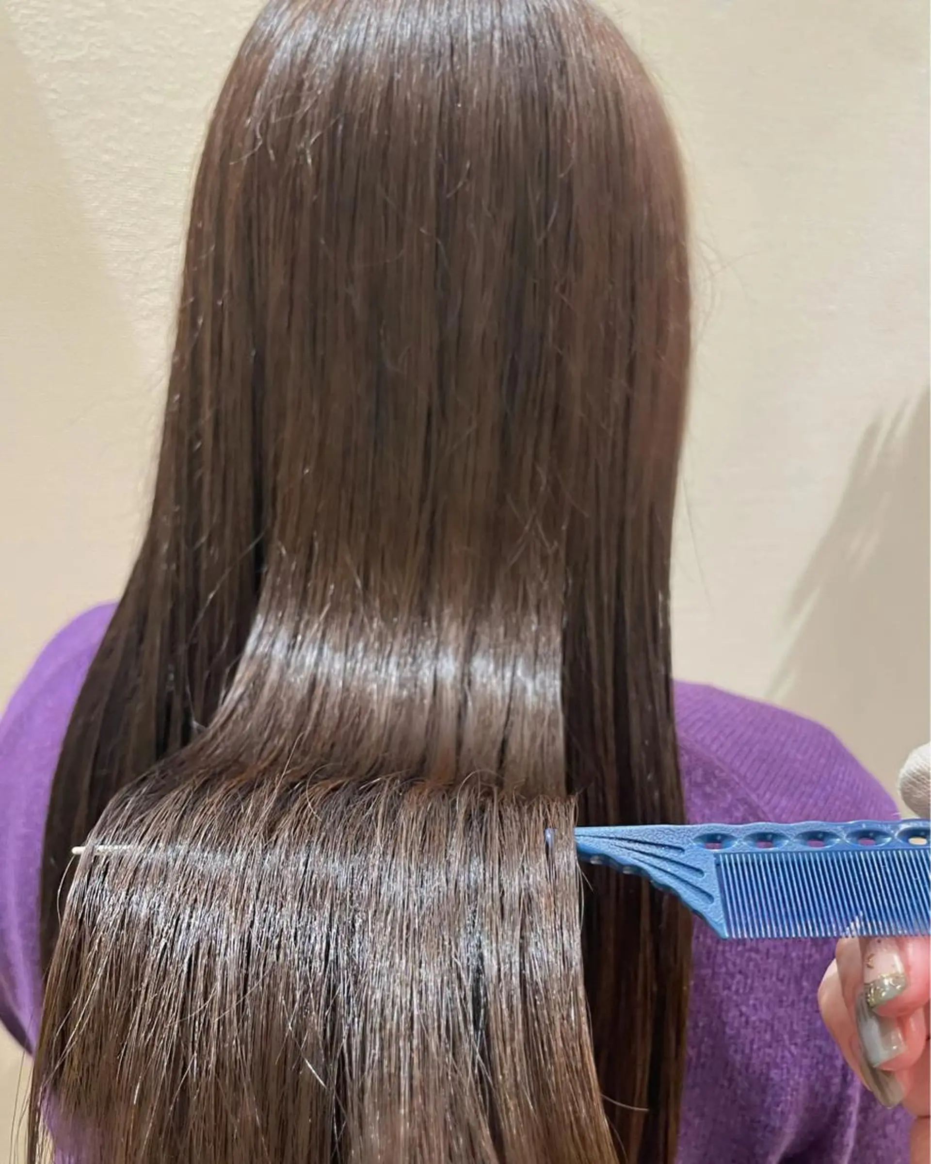 ロング カラー 縮毛矯正 トリートメント 🚀MOEKA ᵕ̈ ハイトーン💫のヘアスタイル