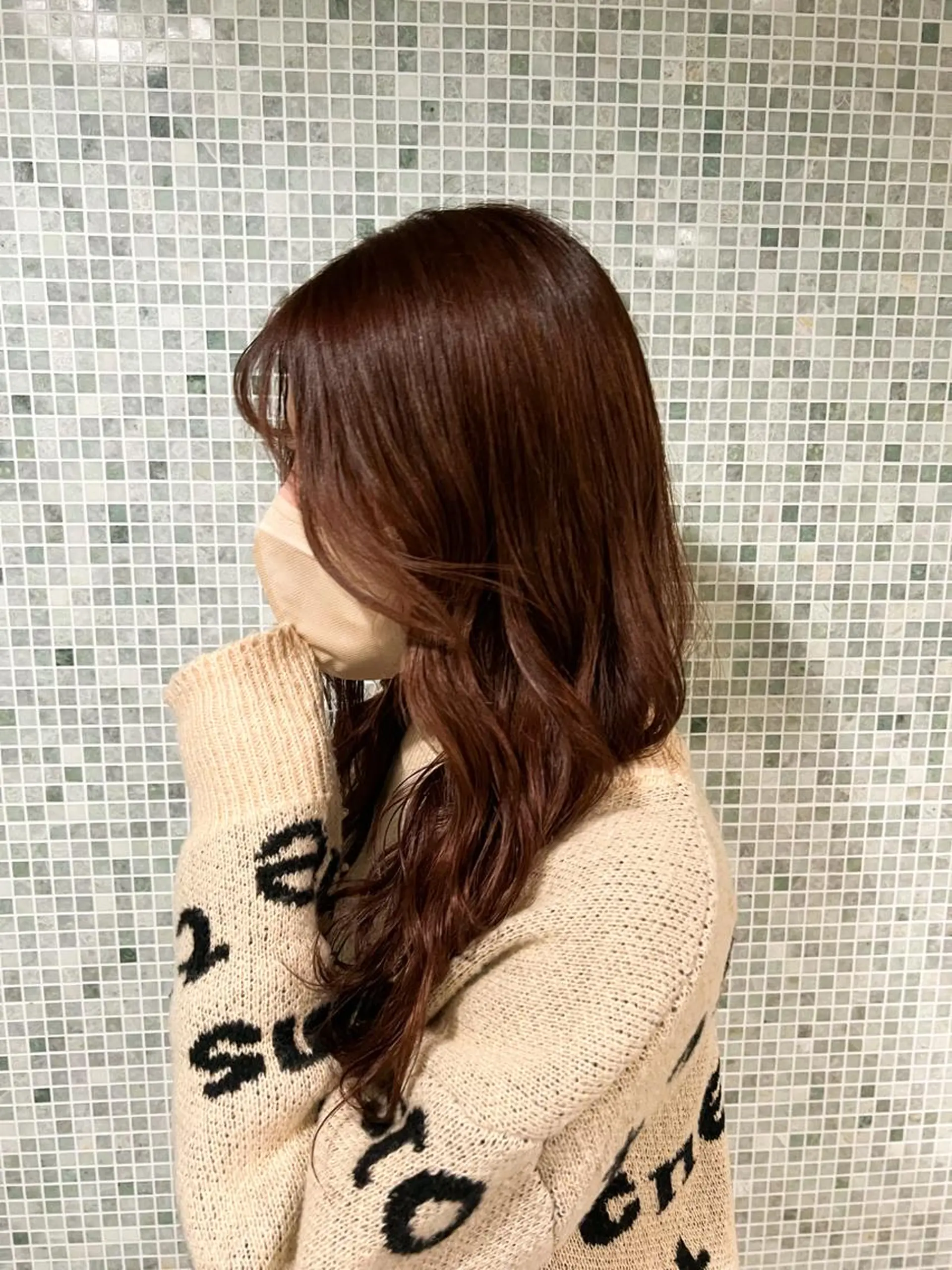 カラー ベージュカラー ピンクカラー ピンクベージュ レイヤーパーマ＊ NOBUのヘアスタイル