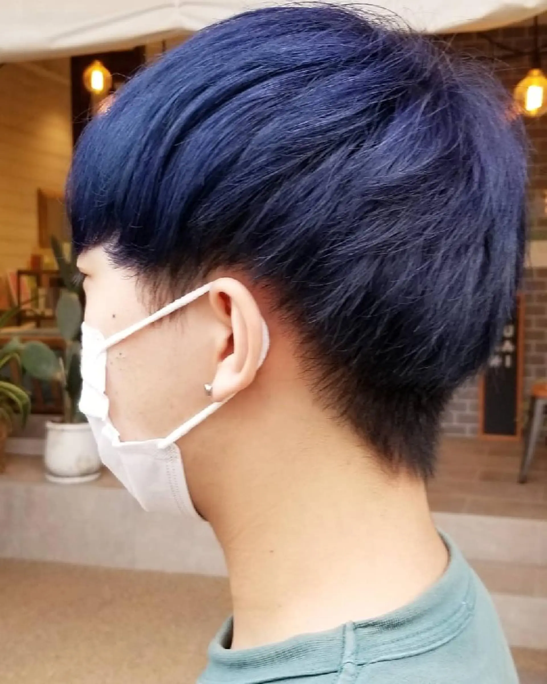 ショート カラー メンズ ブルーカラー HAIR&LIFESTYLELUKAHI所属・マエダ タクヤのヘアスタイル