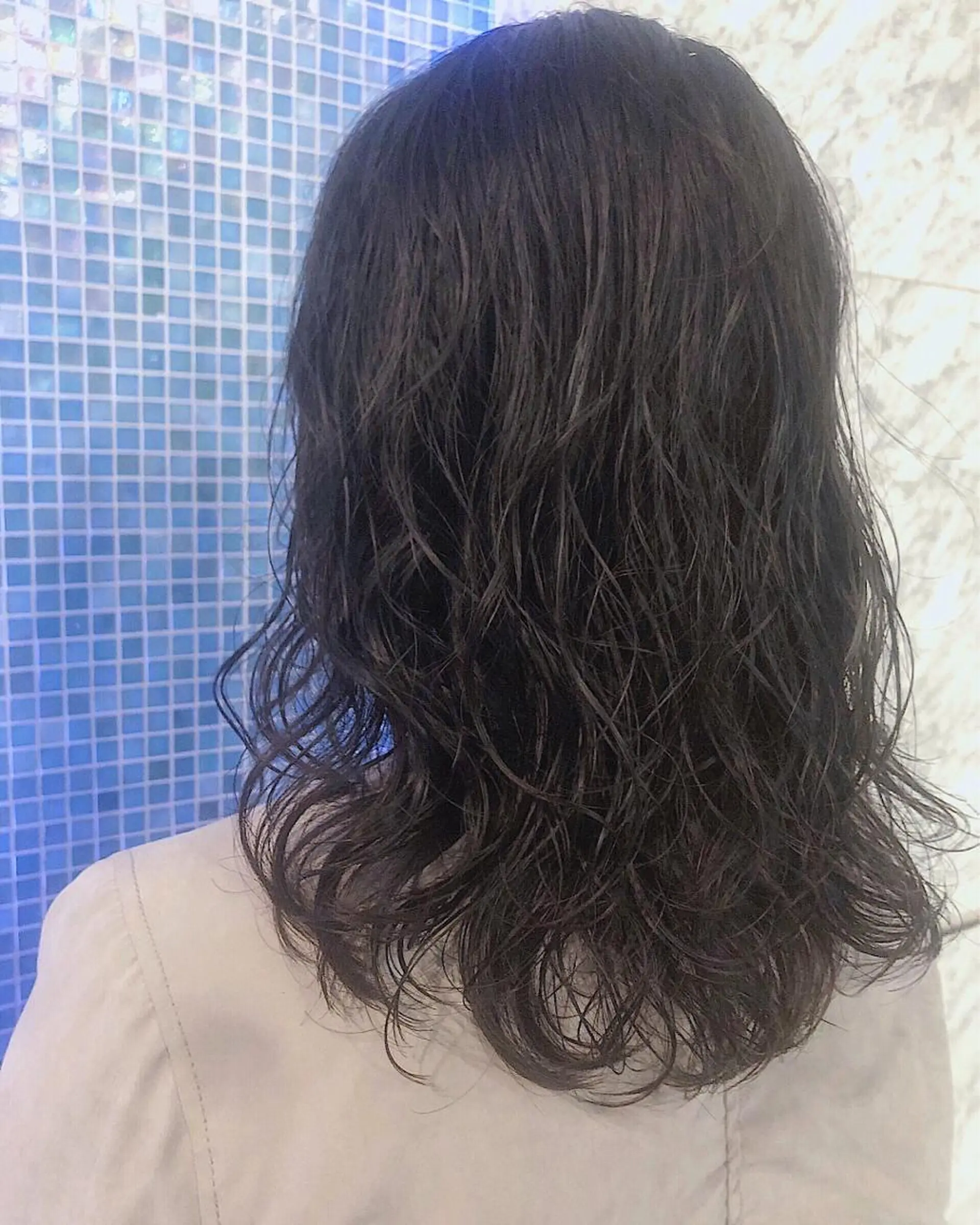 ロング パーマ デジタルパーマ なかの たくみのヘアスタイル