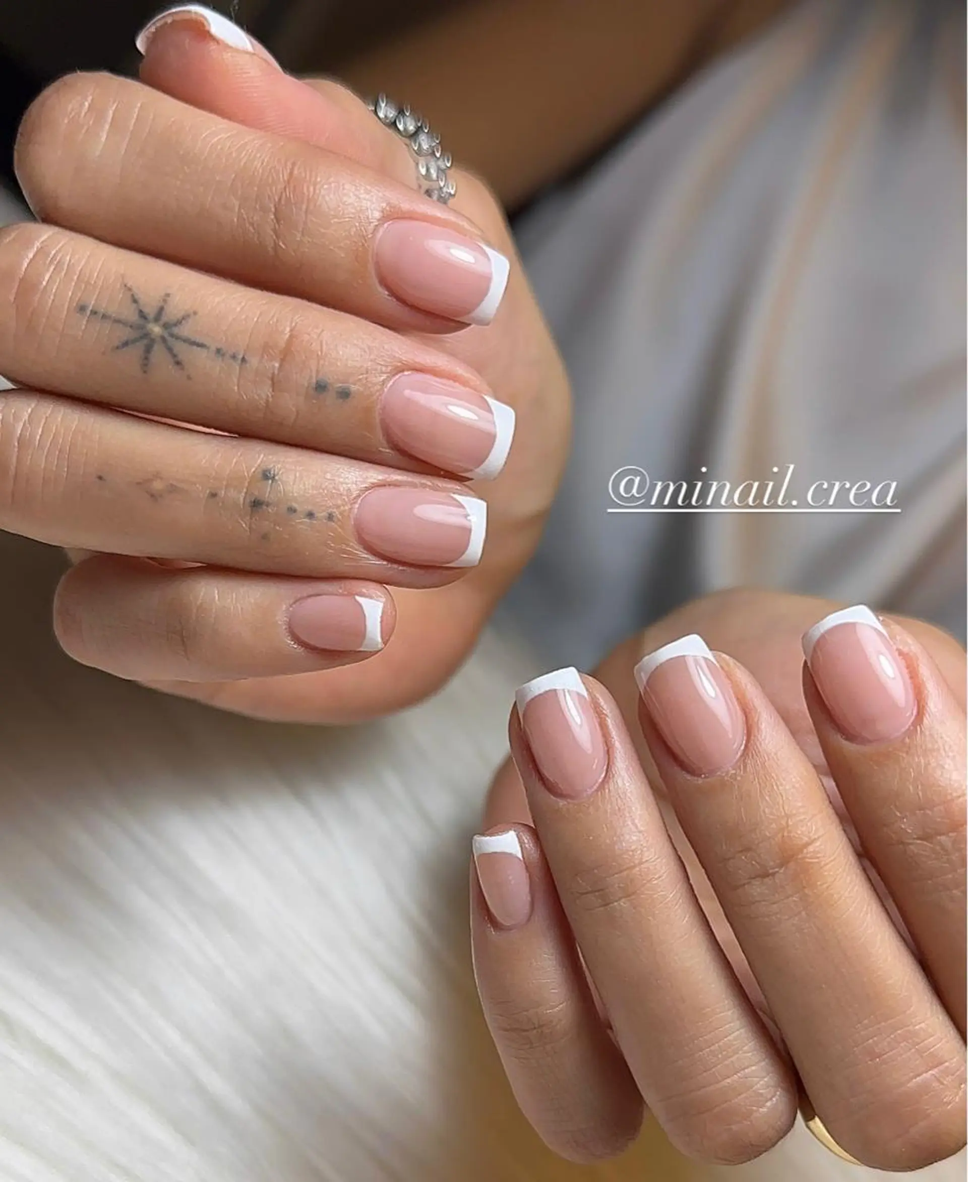 ネイル フレンチネイル シンプルネイル 夏ネイル ハンドネイル CReA nailのネイルデザイン
