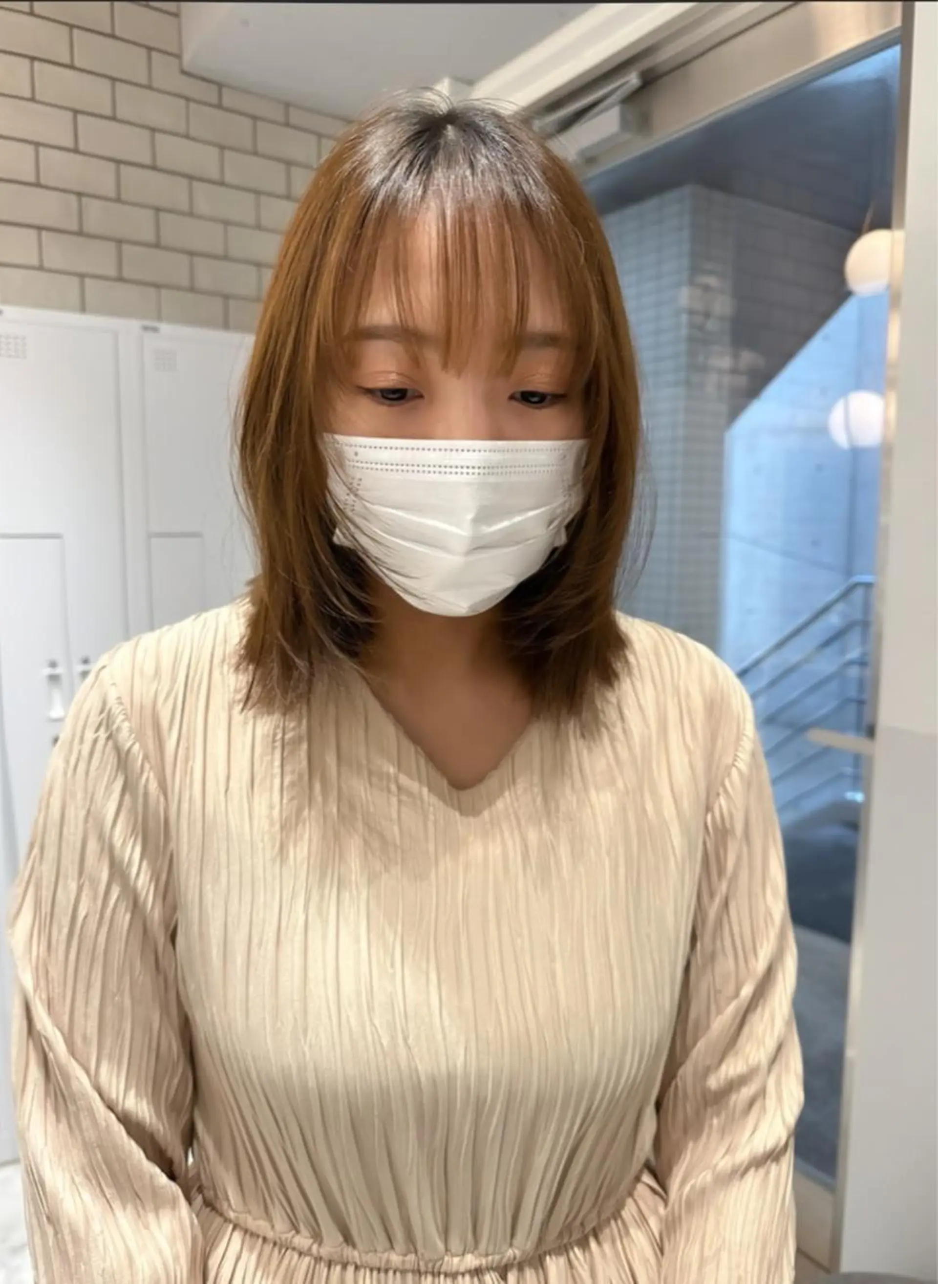 ミディアム カット ヘアカラー トリートメント ୨୧柔らかいカラー nozomi ୨୧のヘアスタイル