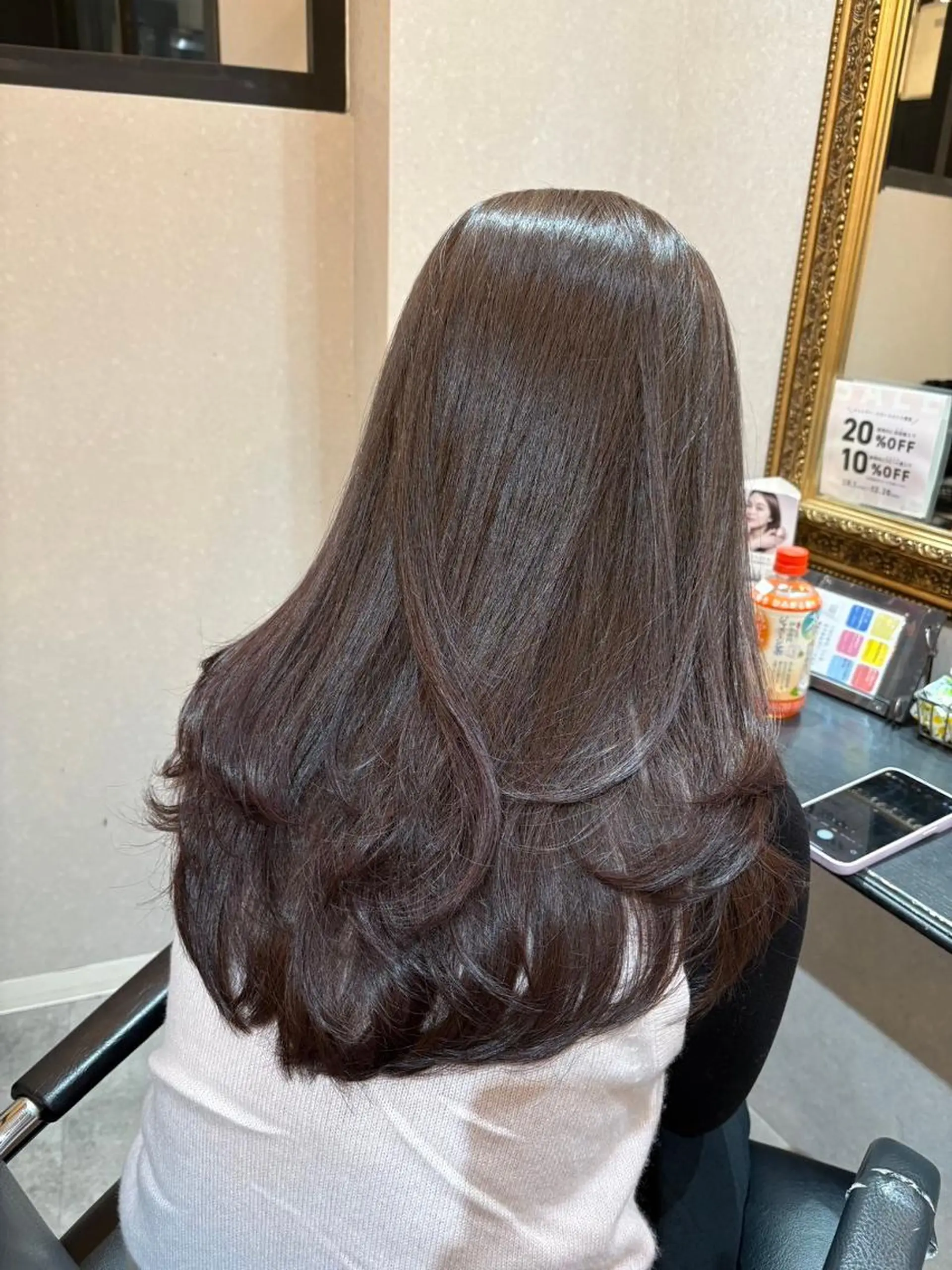 ロング カラー ショートボブ ボブ くびれヘア 顔周りカット ロング N゜jillva ナンバージルバのヘアスタイル