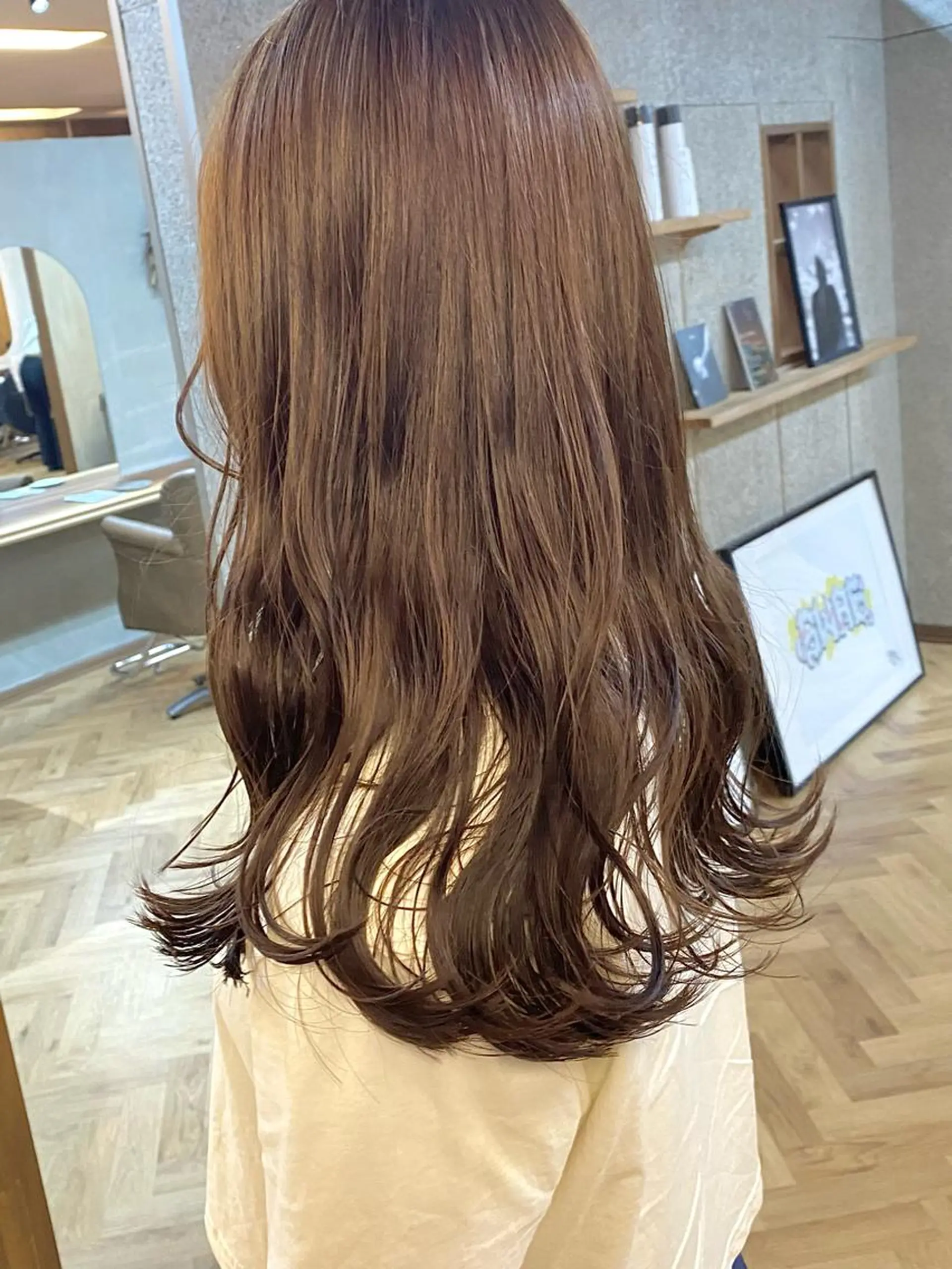 ロング カラー ロング カット ヘアカラー トリートメント ハル🌸柔色/ ブリーチなし/艶髪のヘアスタイル