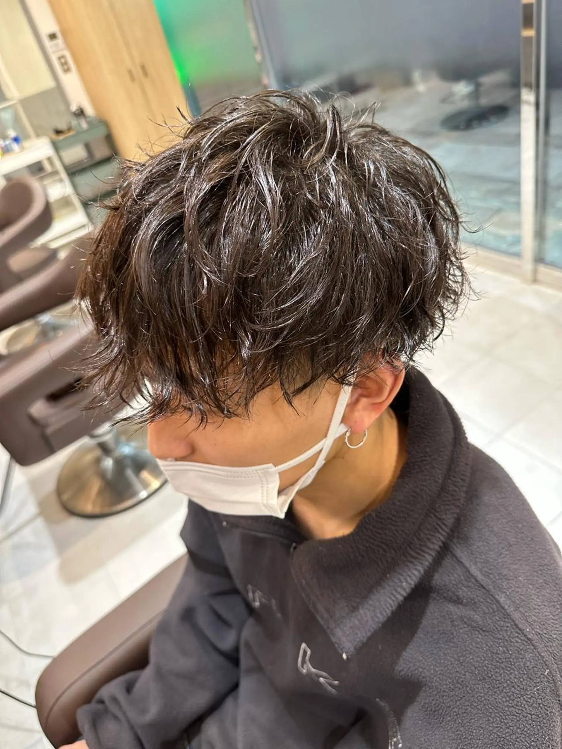 ショート パーマ メンズ フェードカット メンズパーマ ツイストスパイラルパーマ 波巻きパーマ スパイラルパーマ カット パーマ トリートメント ヘッドスパ ヘアセット 💈メンズ特化 美容師サキ💈のヘアスタイル