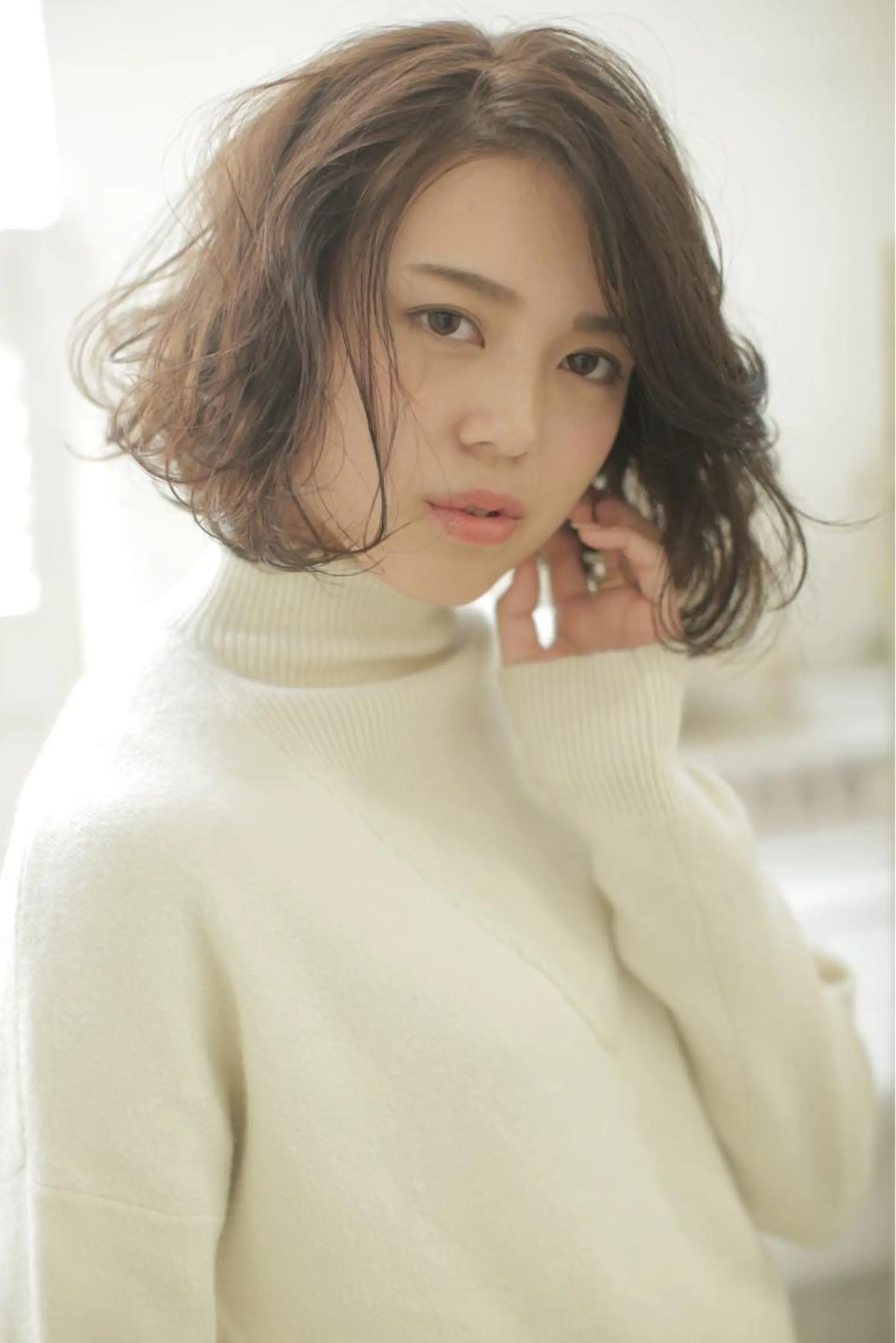 ショート カラー パーマ シールエクステ⭐️ オオミタクヤのヘアスタイル