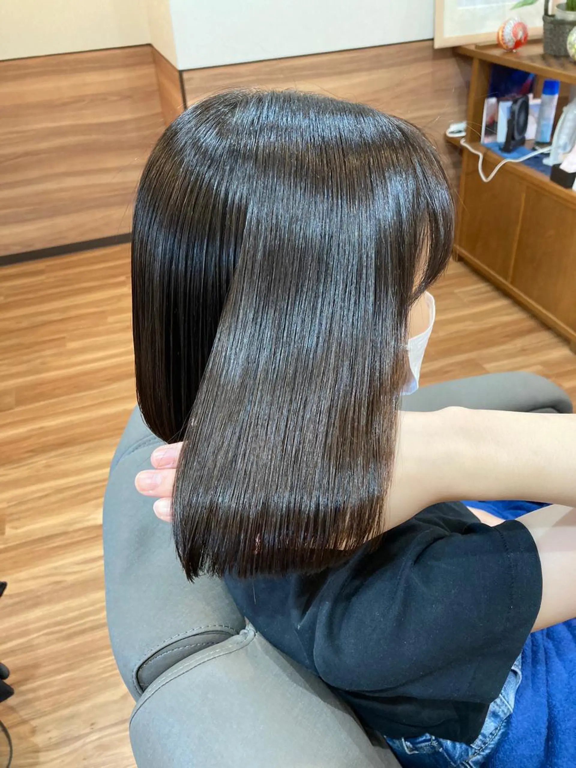 ミディアム カラー ベージュカラー Annon プライベートサロンのヘアスタイル