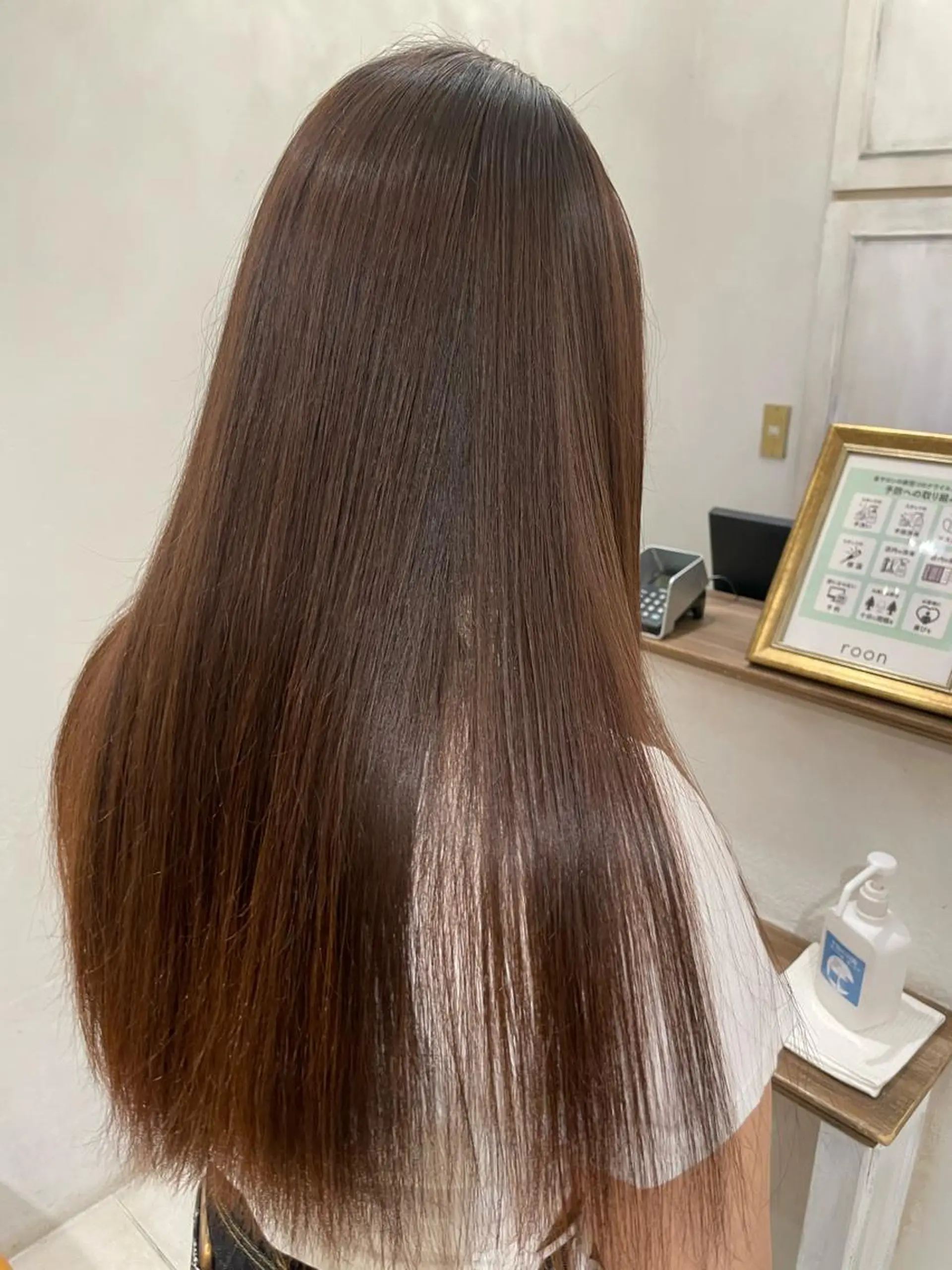 ロング パーマ ロング ストレートパーマ 田中 陽菜乃のヘアスタイル