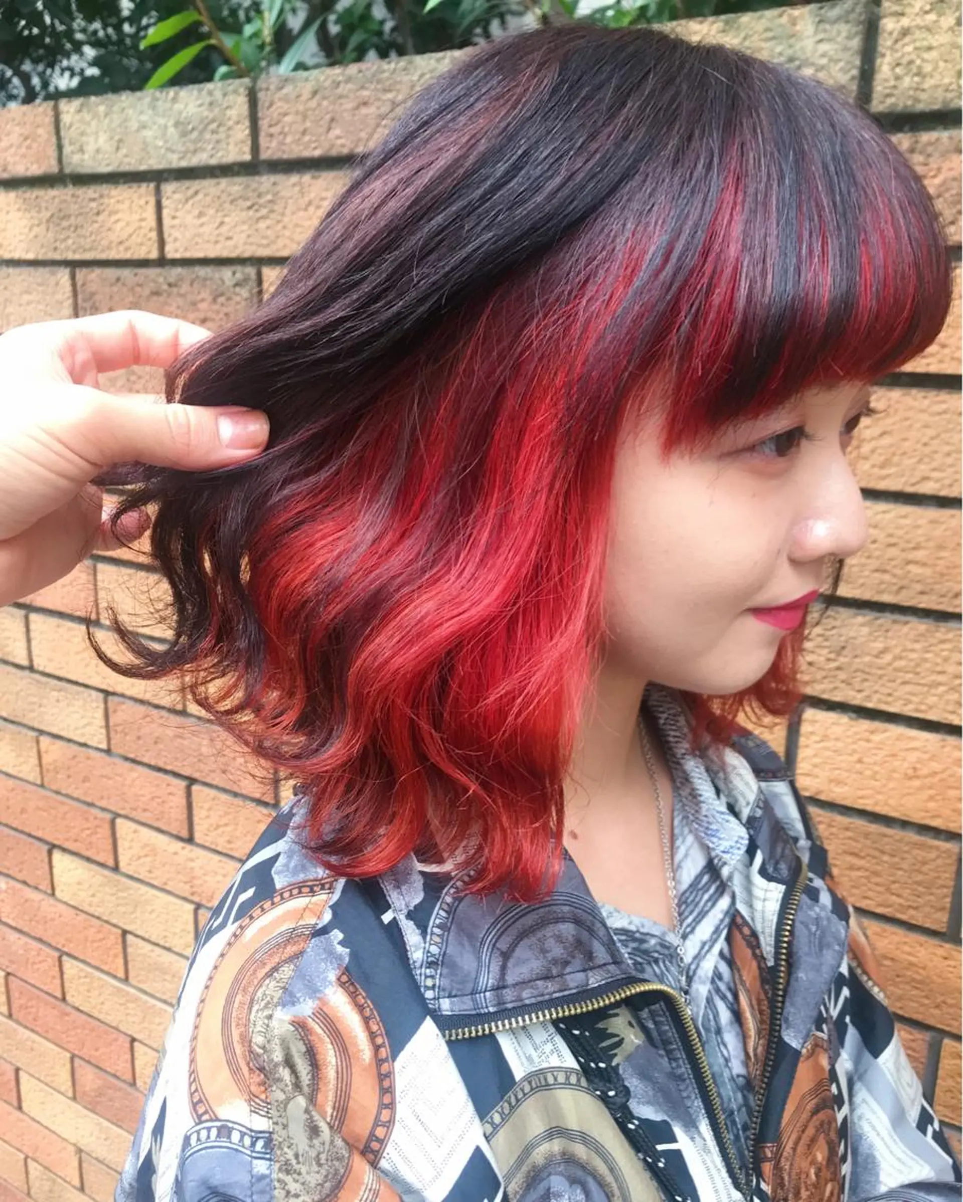 カラー インナーカラー レッドカラー トリートメント /カラー/NAOKIのヘアスタイル