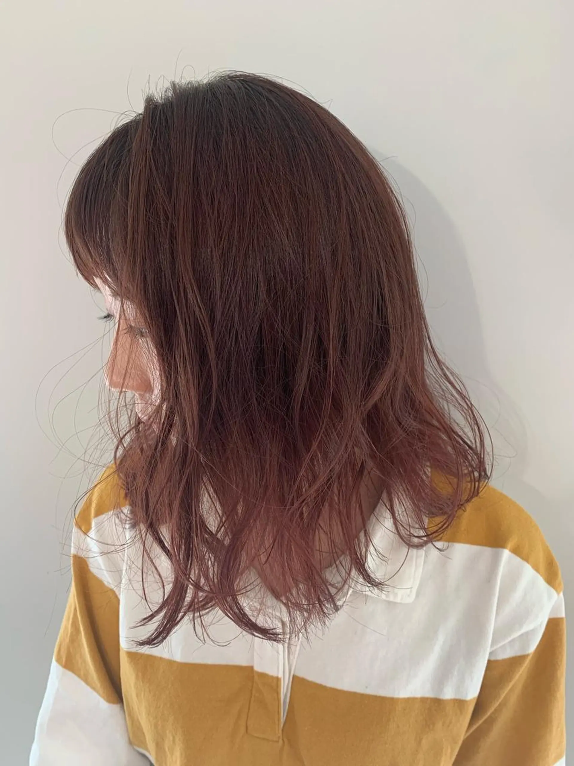 ミディアム カラー パーマ ヘアアレンジ 加藤 綾華のヘアスタイル