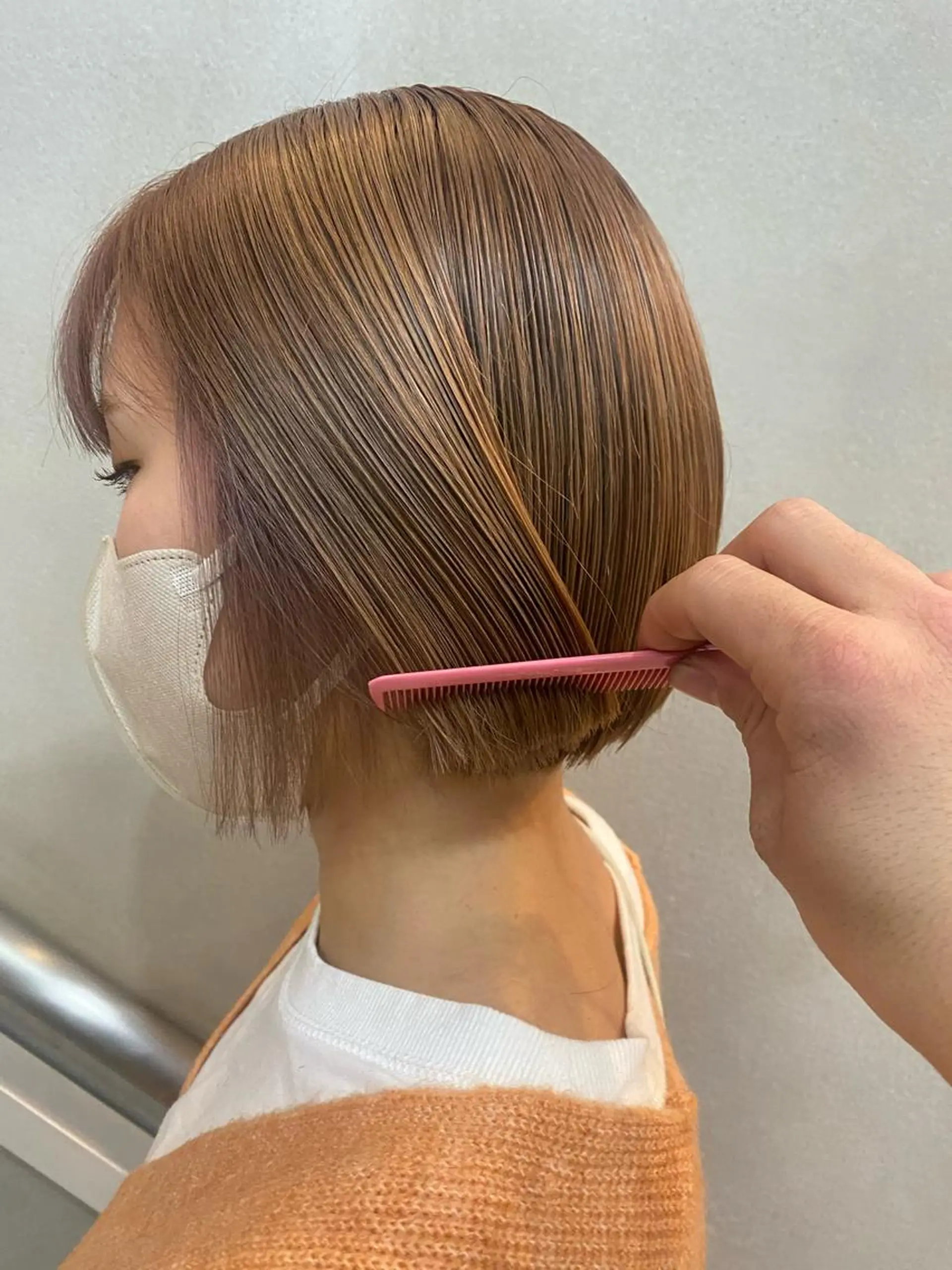 カラー ベージュカラー ブリーチ 透明感カラー 艶カラー　宮﨑 蒼のヘアスタイル