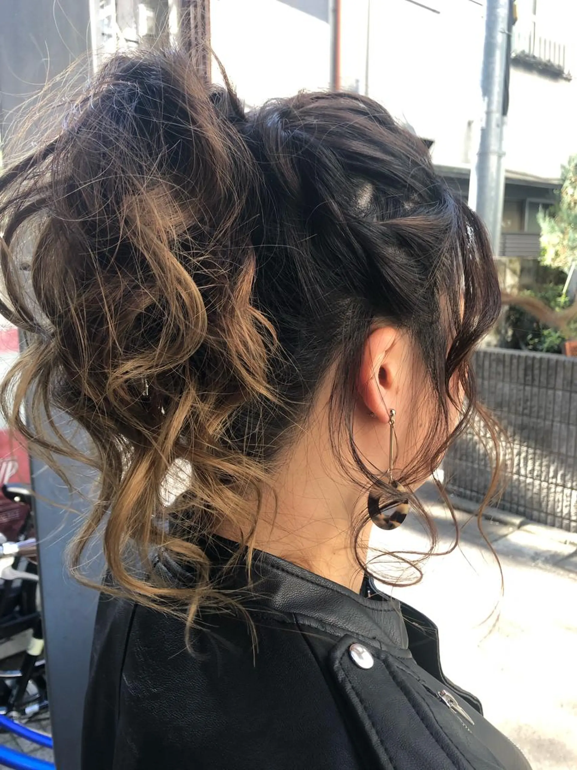 セミロング ヘアアレンジ ヘアセット pep natsumiのヘアスタイル