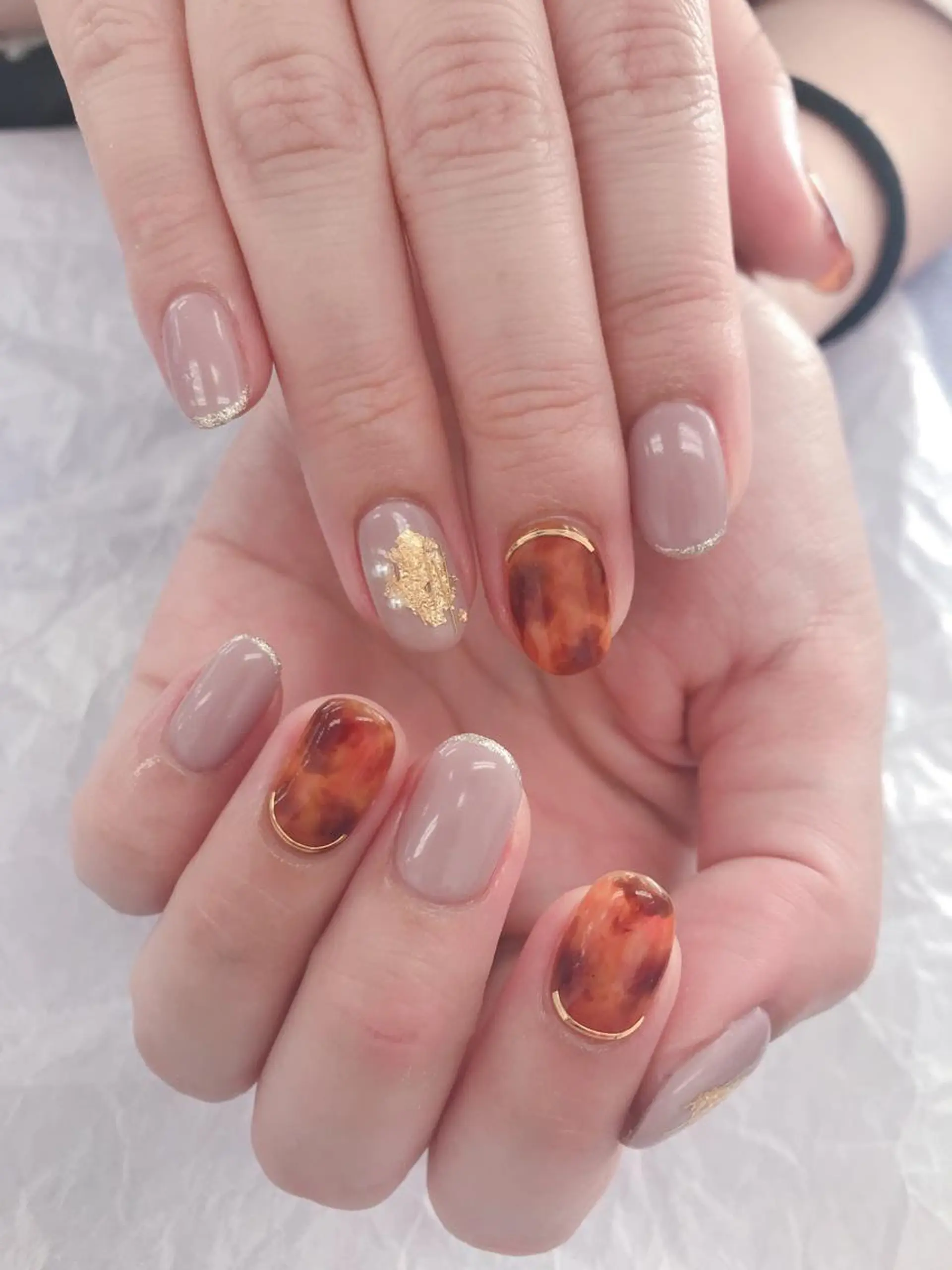 ネイル べっ甲ネイル ネイリスト あこのネイルデザイン