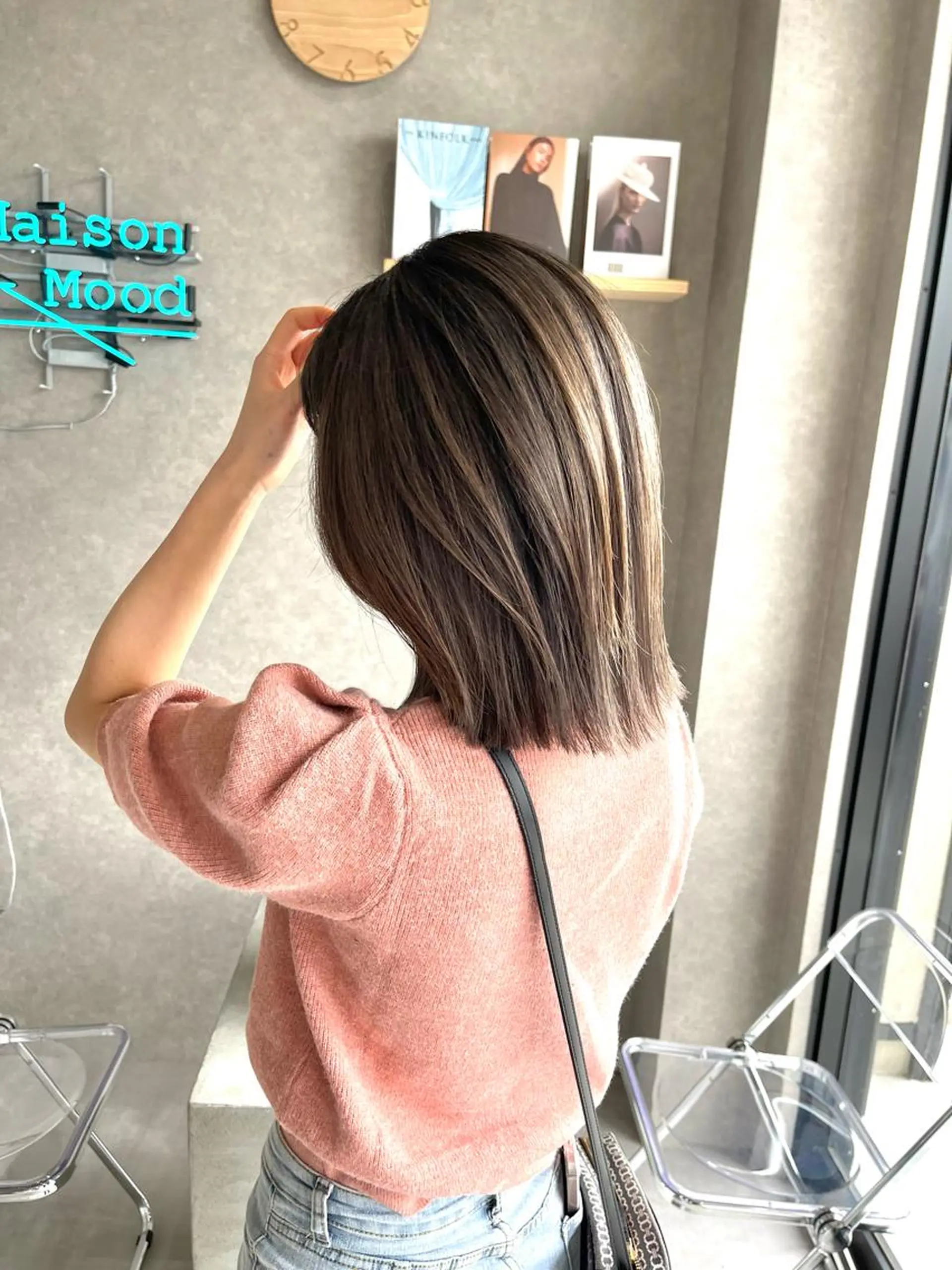 ミディアム カラー カット ヘアカラー トリートメント 一ノ瀬 暁のヘアスタイル