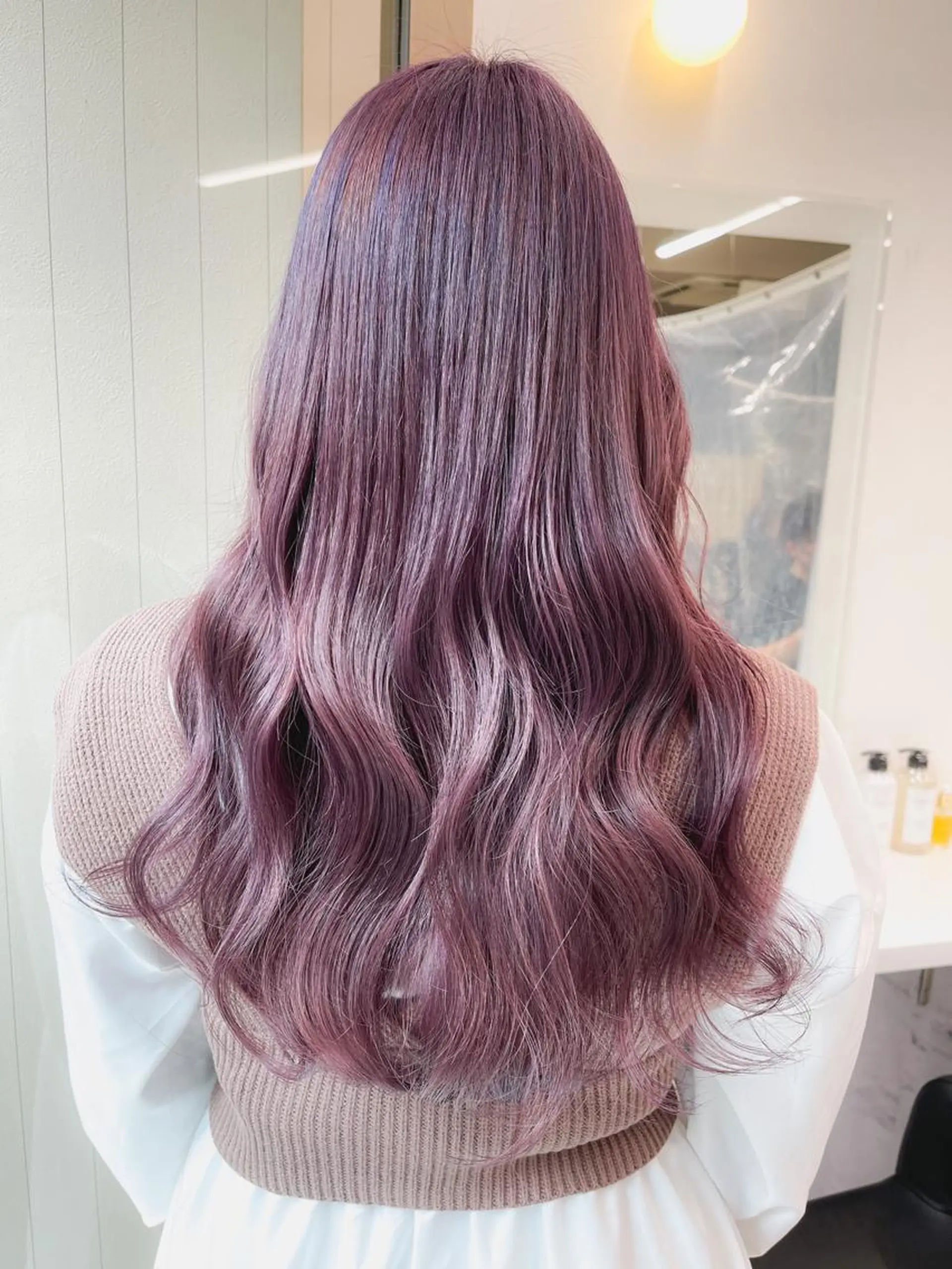 ロング カラー カット ヘアカラー トリートメント ハイトーン×レイヤー カットTAKUMIのヘアスタイル