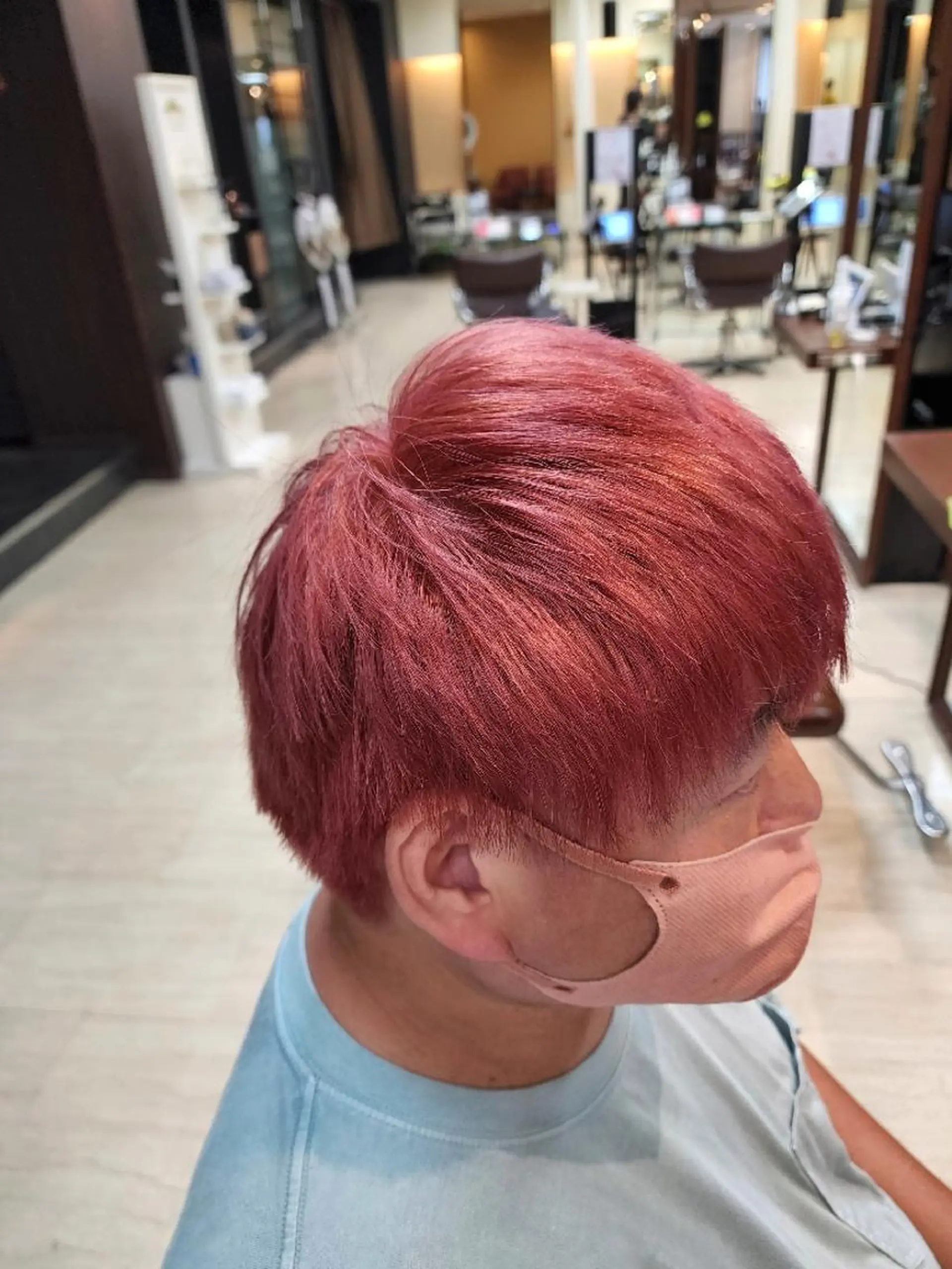 ショート カラー ブリーチ ピンクカラー ローズカラー 木村 直哉のヘアスタイル