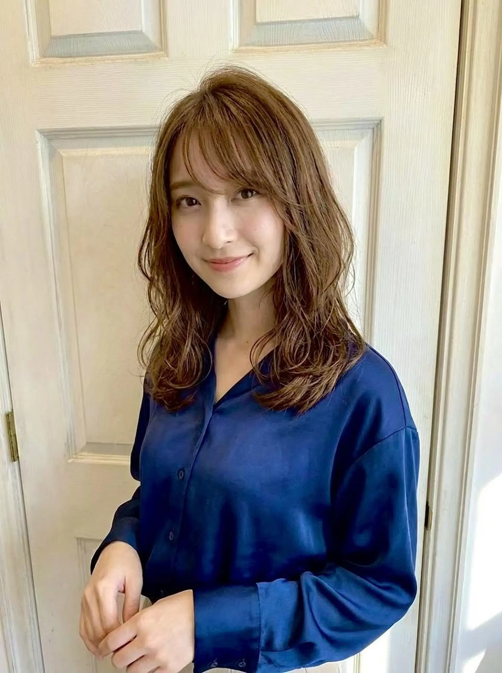 セミロング ボブ くびれヘア 顔周りカット 髪質改善 韓国風ヘア Aroma hair 🌙tanakaのヘアスタイル