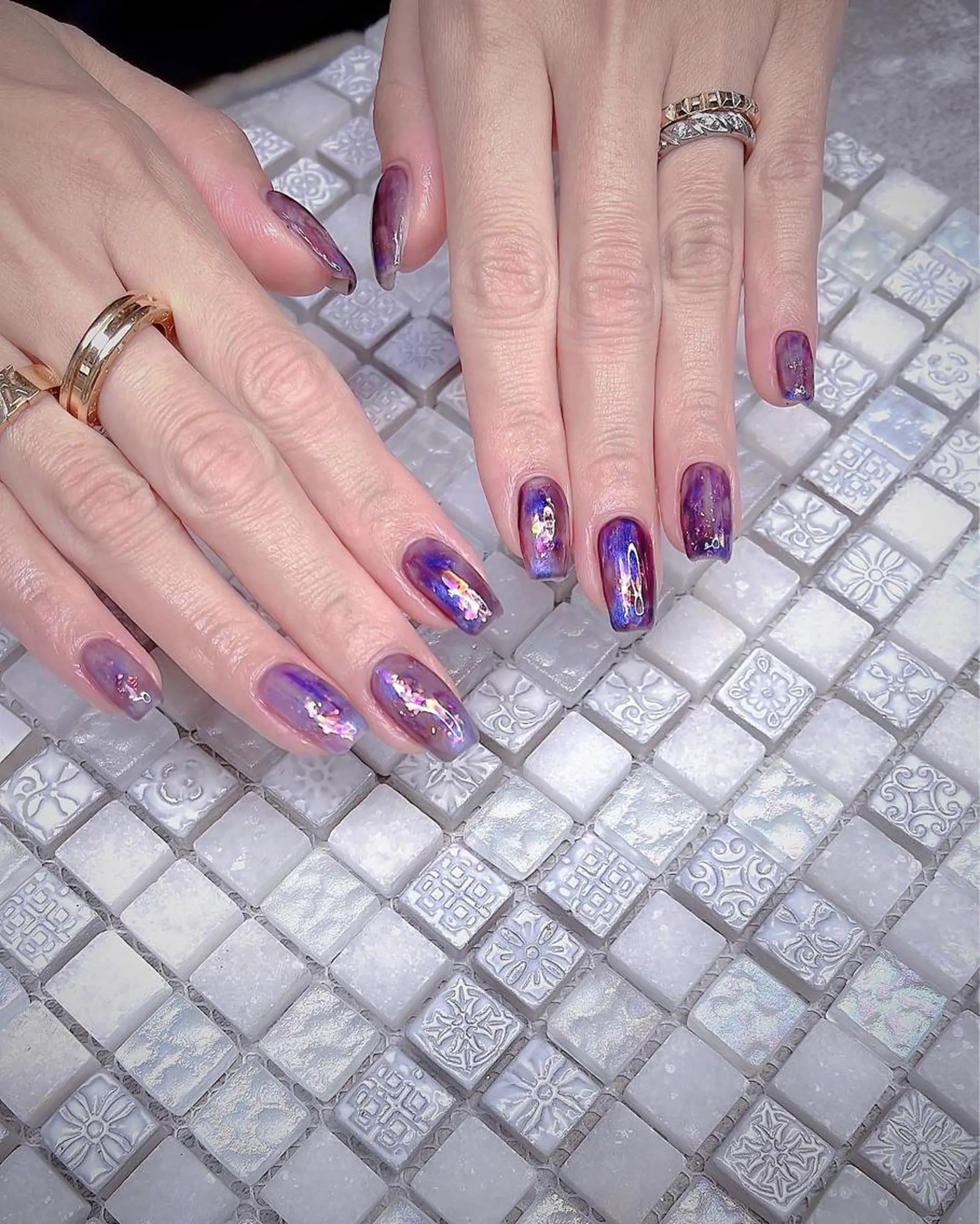 ミディアム めぐみのネイルサロン スタッフ練習のネイルデザイン