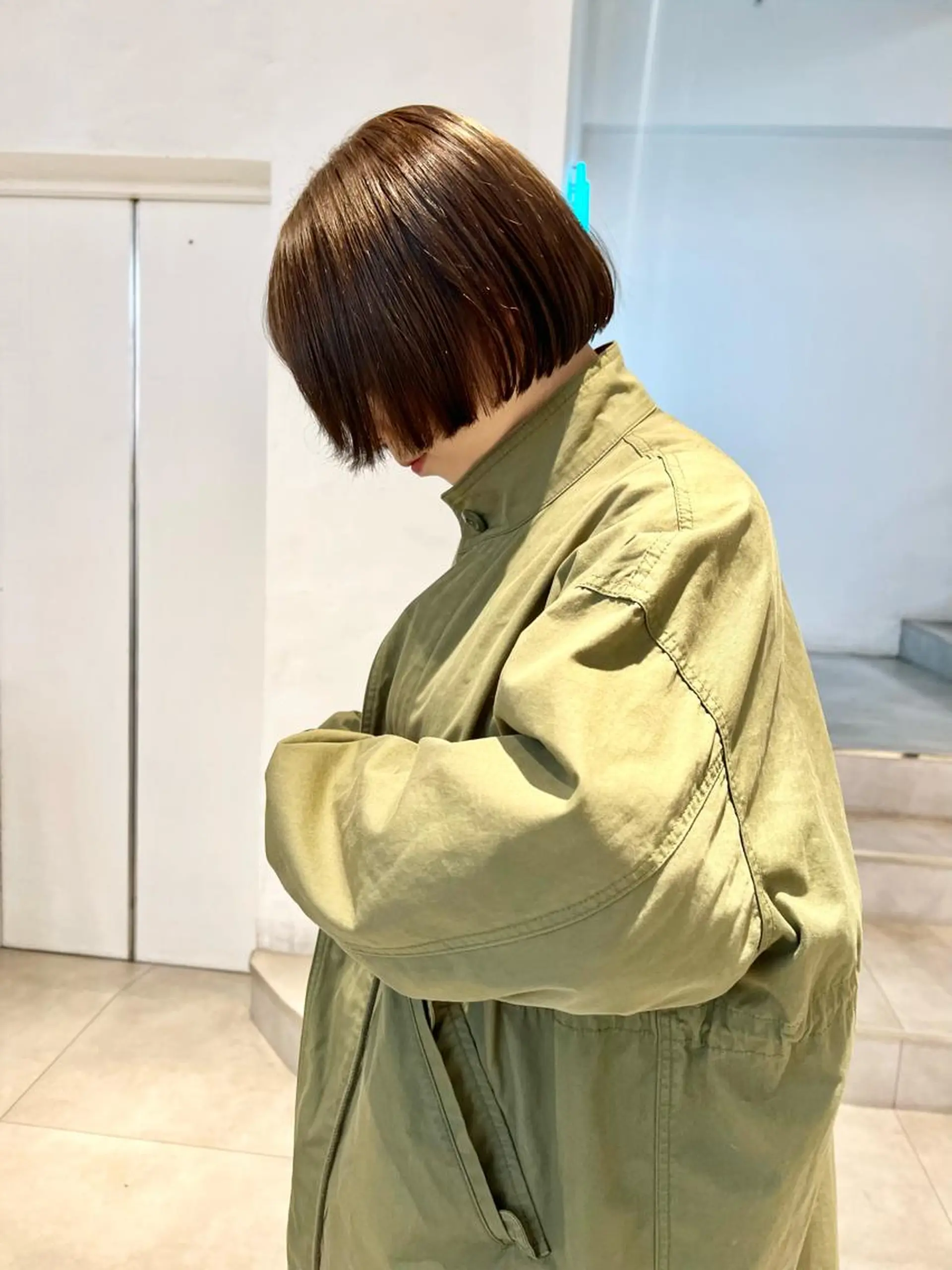 ショート カラー ブラウンカラー マロンブラウン ボブ 顔周りカット/透明感 カラー✂️MEIのヘアスタイル