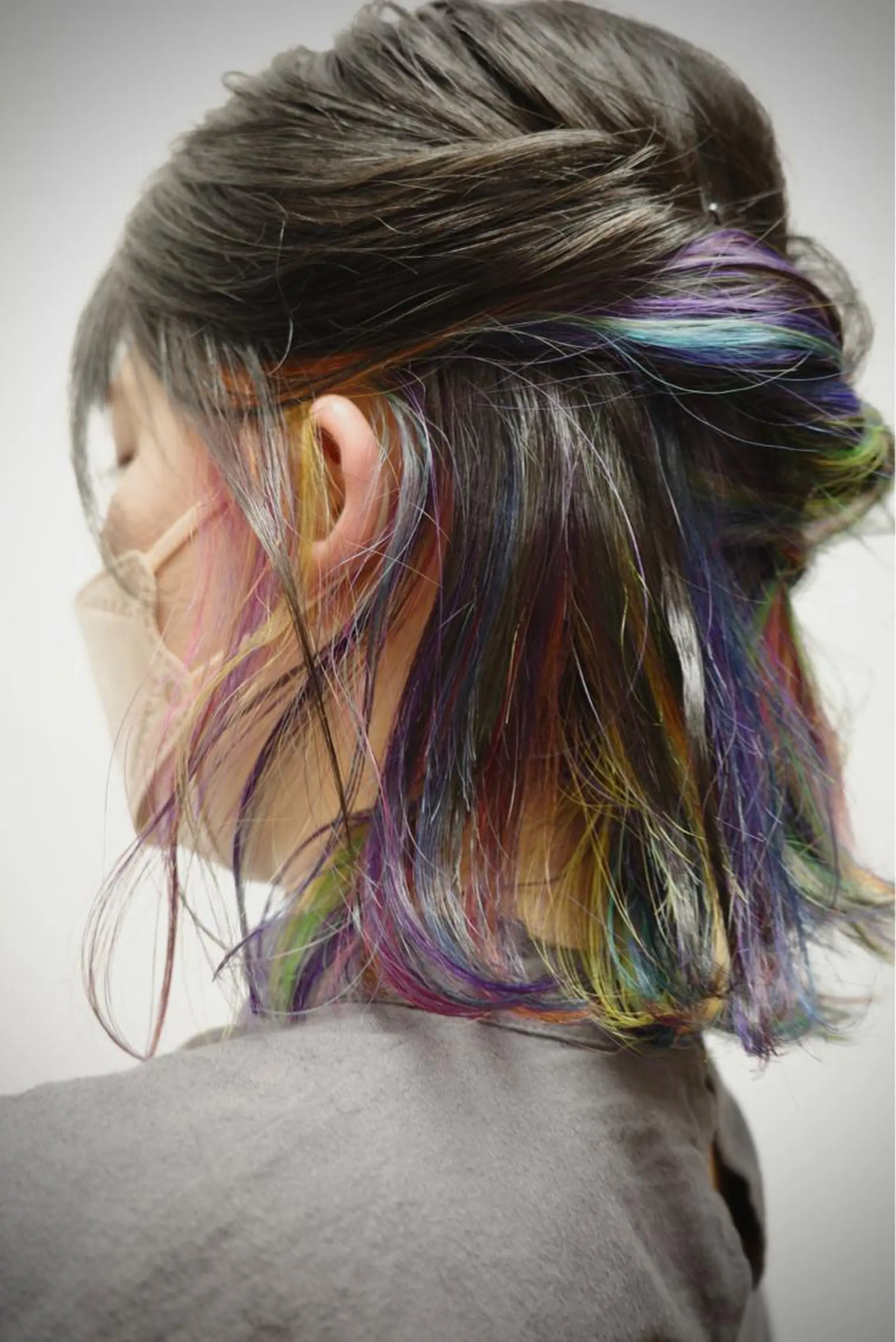 ミディアム ミディアムパーマ ハイライト レイヤーカット 縮毛矯正 刈り上げ Koichi Satoのヘアスタイル