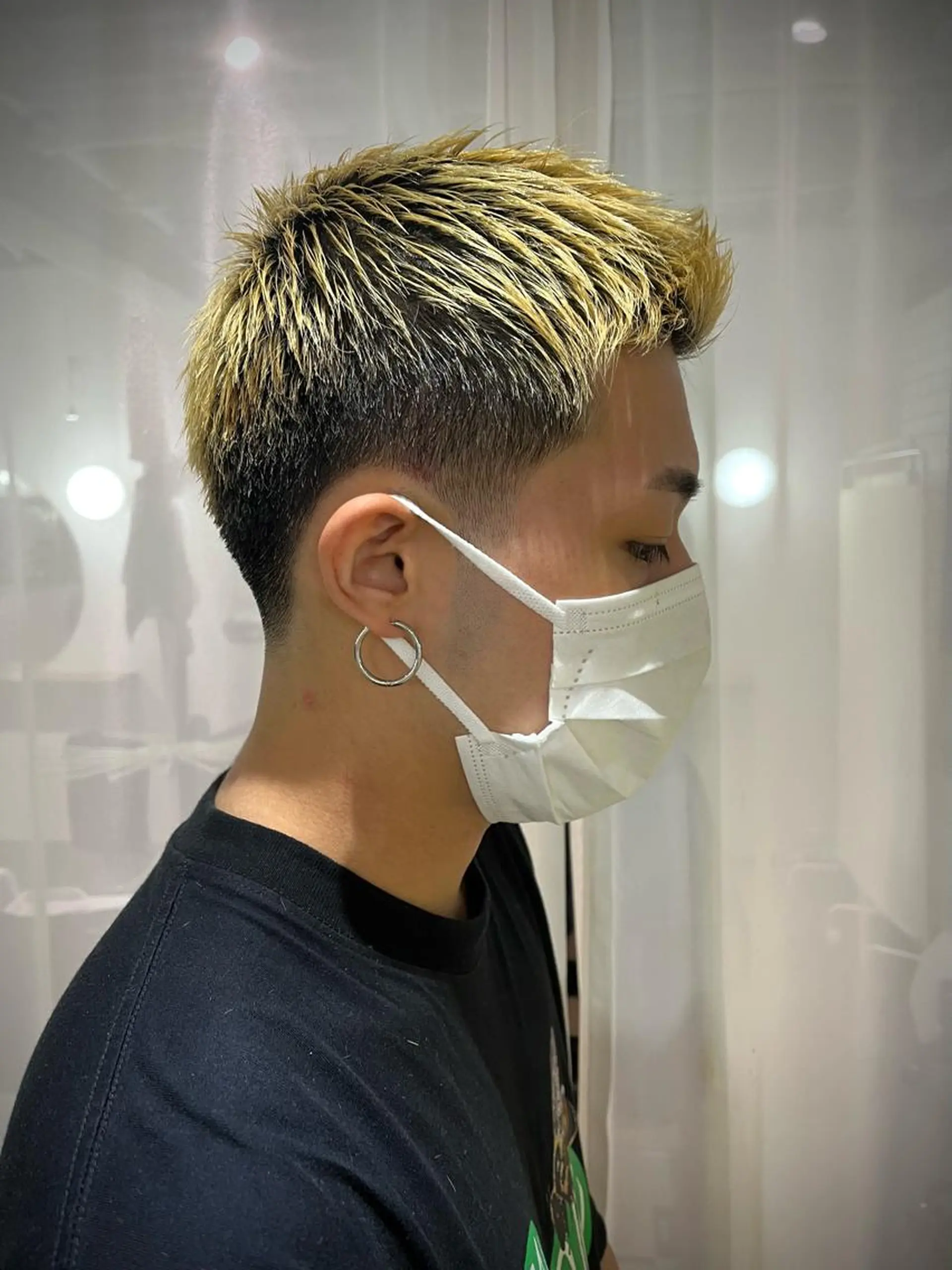 ショート パーマ メンズ アイブロウ フェードカット メンズアイブロウ 京都駅メンズカット/ パーマ/Keigoのヘアスタイル