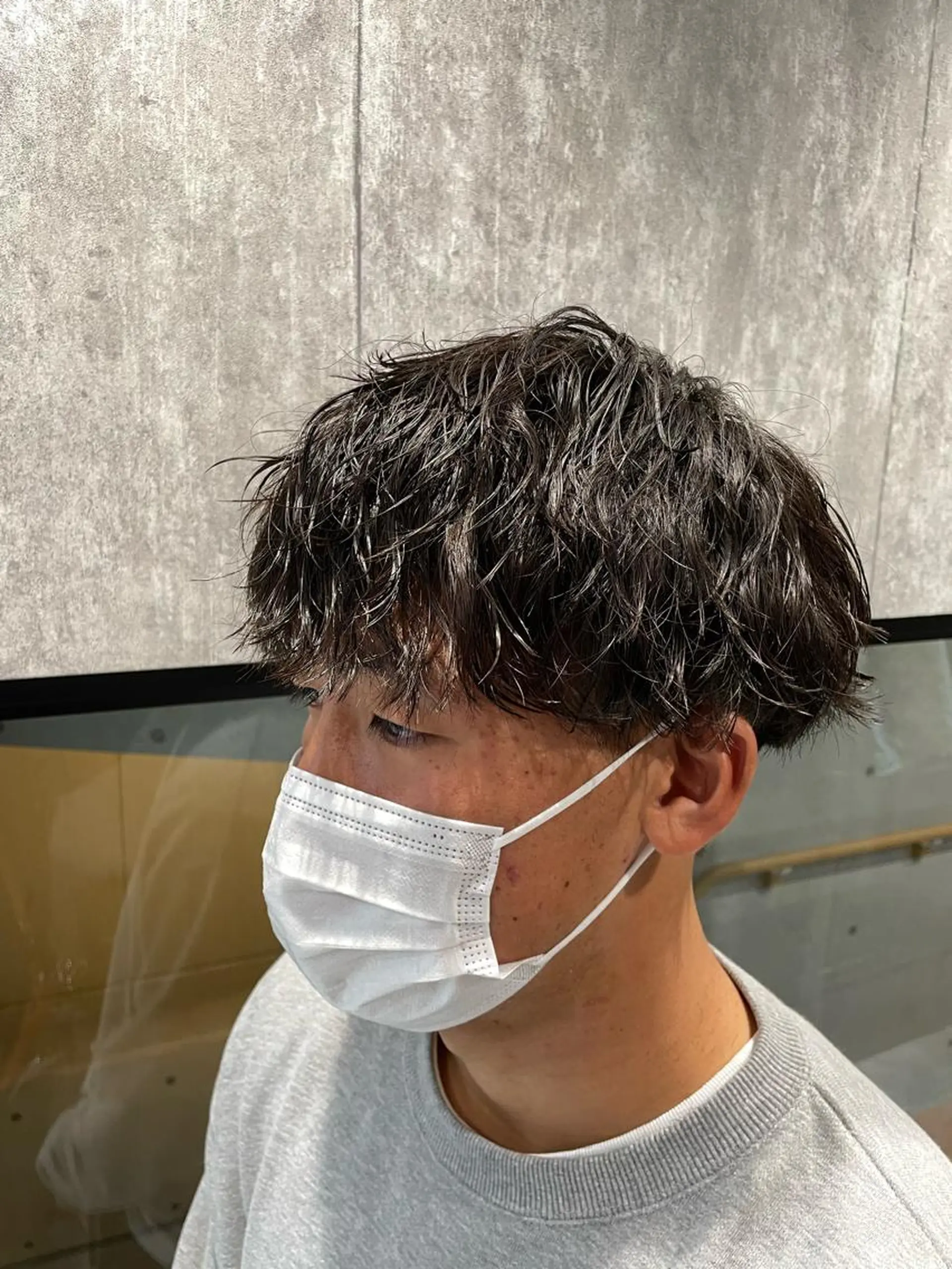 ショート カラー パーマ メンズ カット パーマ 🔥メンズ超特化🔥 青木海斗のヘアスタイル