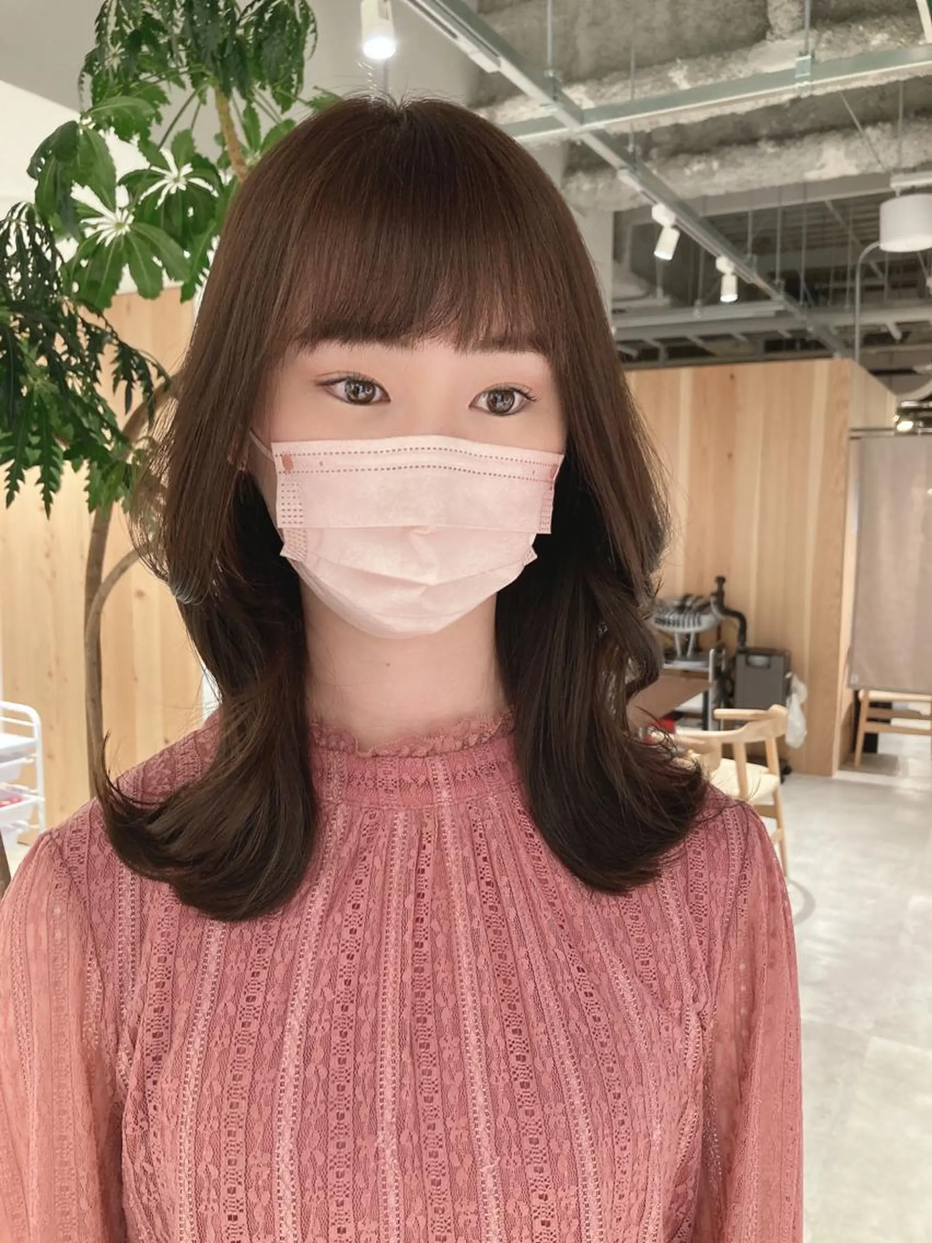 セミロング カラー ブラウンカラー チョコレートブラウン カット ヘアカラー トリートメント ヘッドスパ スキバサミを使わない カット🌼唯🌼のヘアスタイル