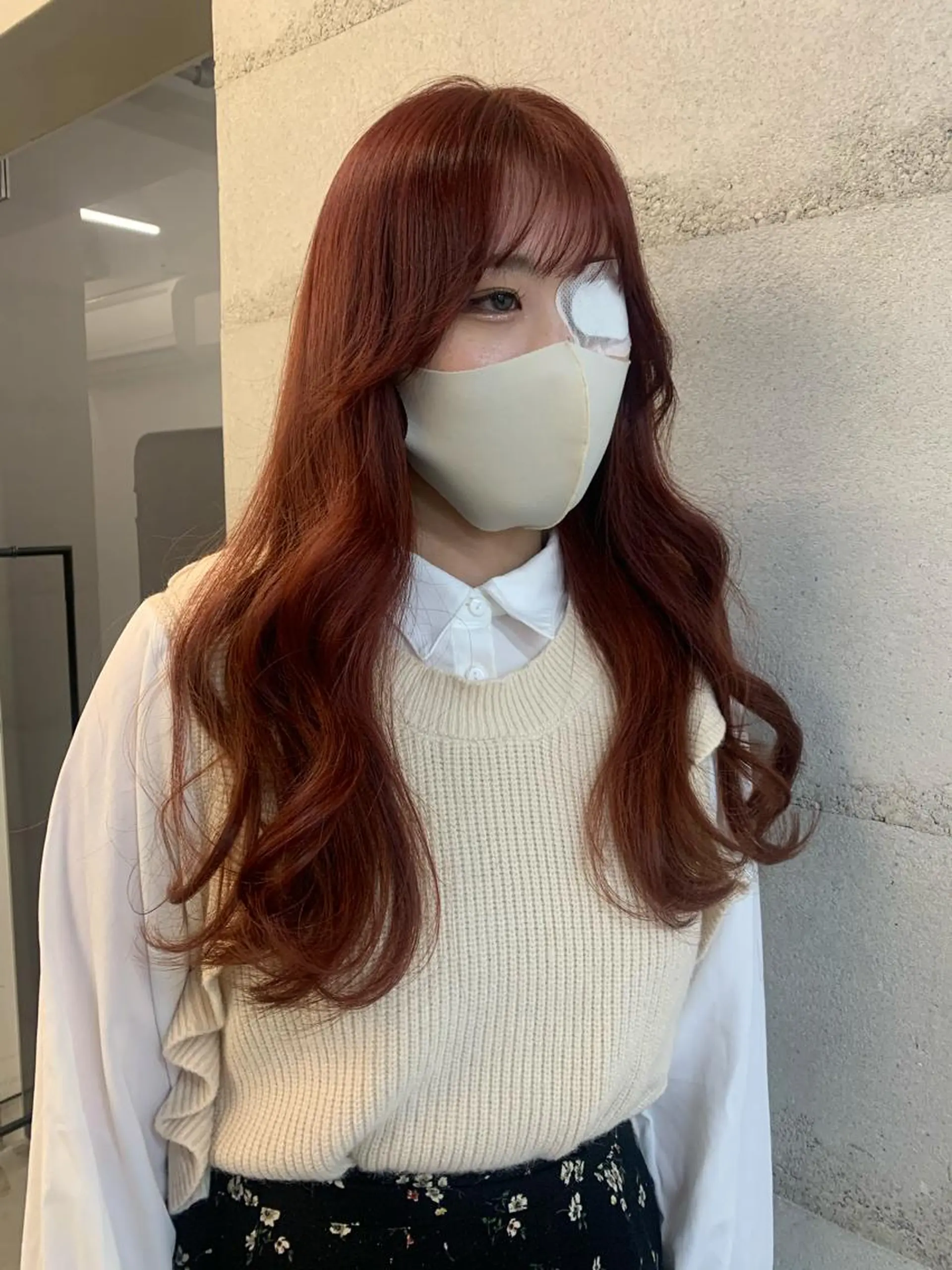 セミロング カラー 透明感/オリーブ/ グレージュ/YUKAのヘアスタイル