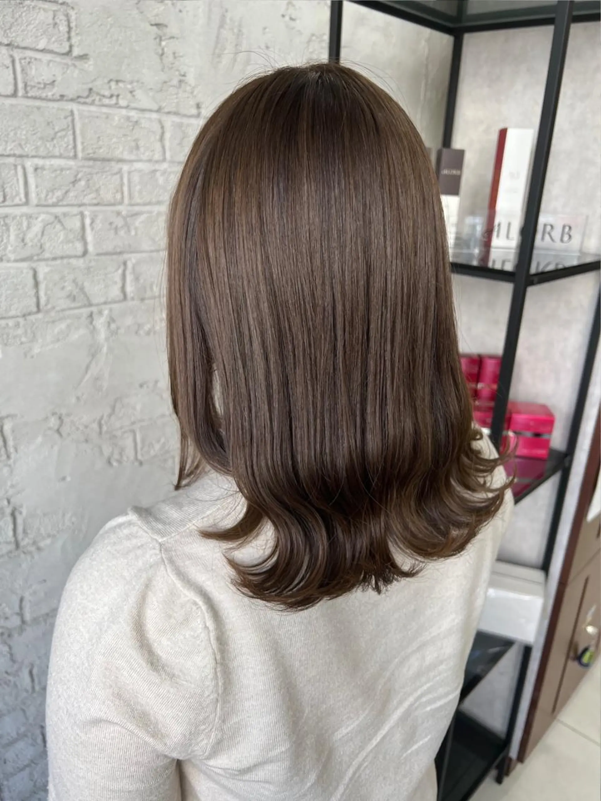 セミロング カラー ヘアカラー トリートメント エクステ＆艶カラー 🎀YURINA🎀のヘアスタイル