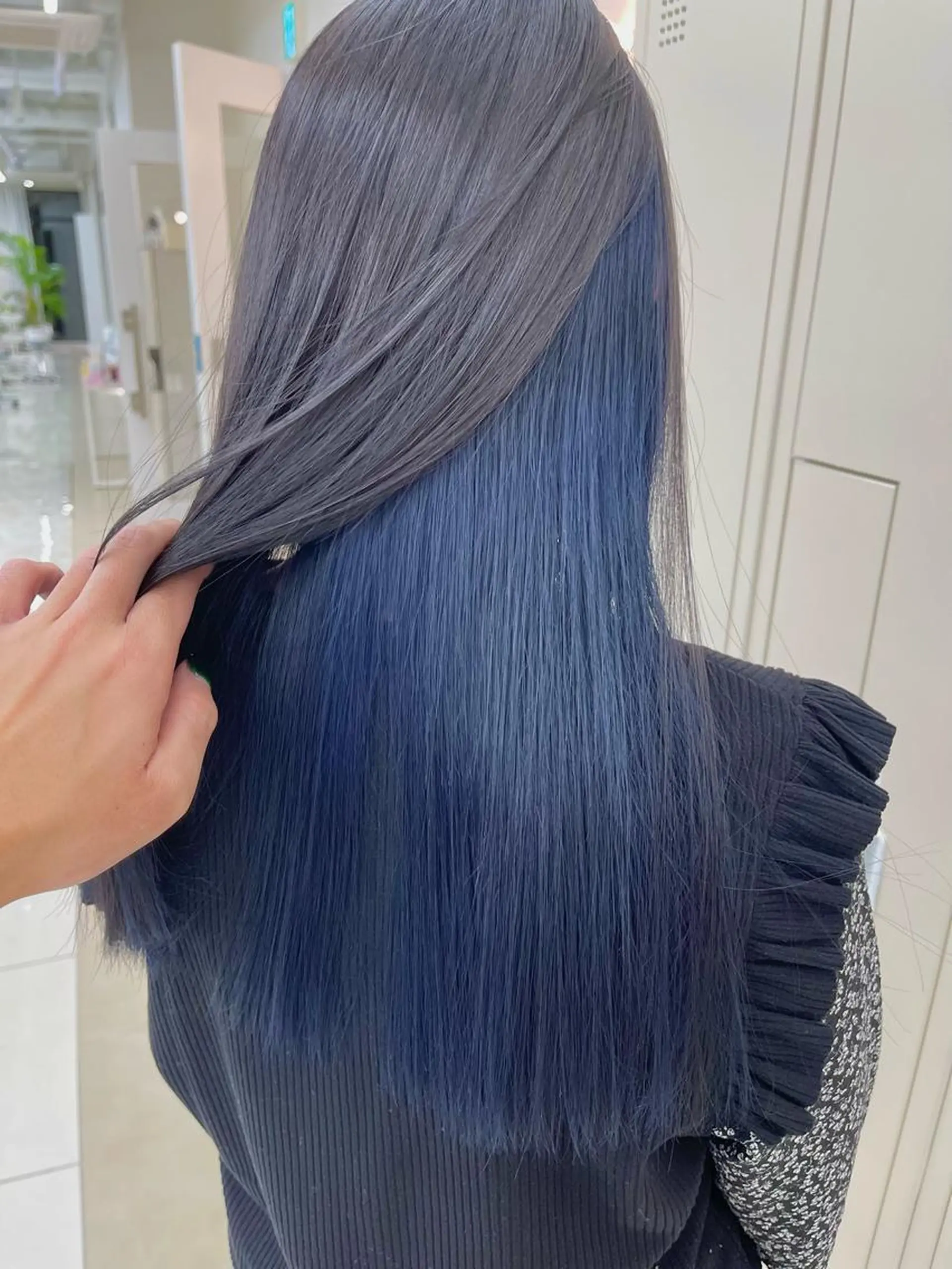 ロング カラー メンズ ブルーカラー 今だけ無料カット募集 💫KEISHIのヘアスタイル