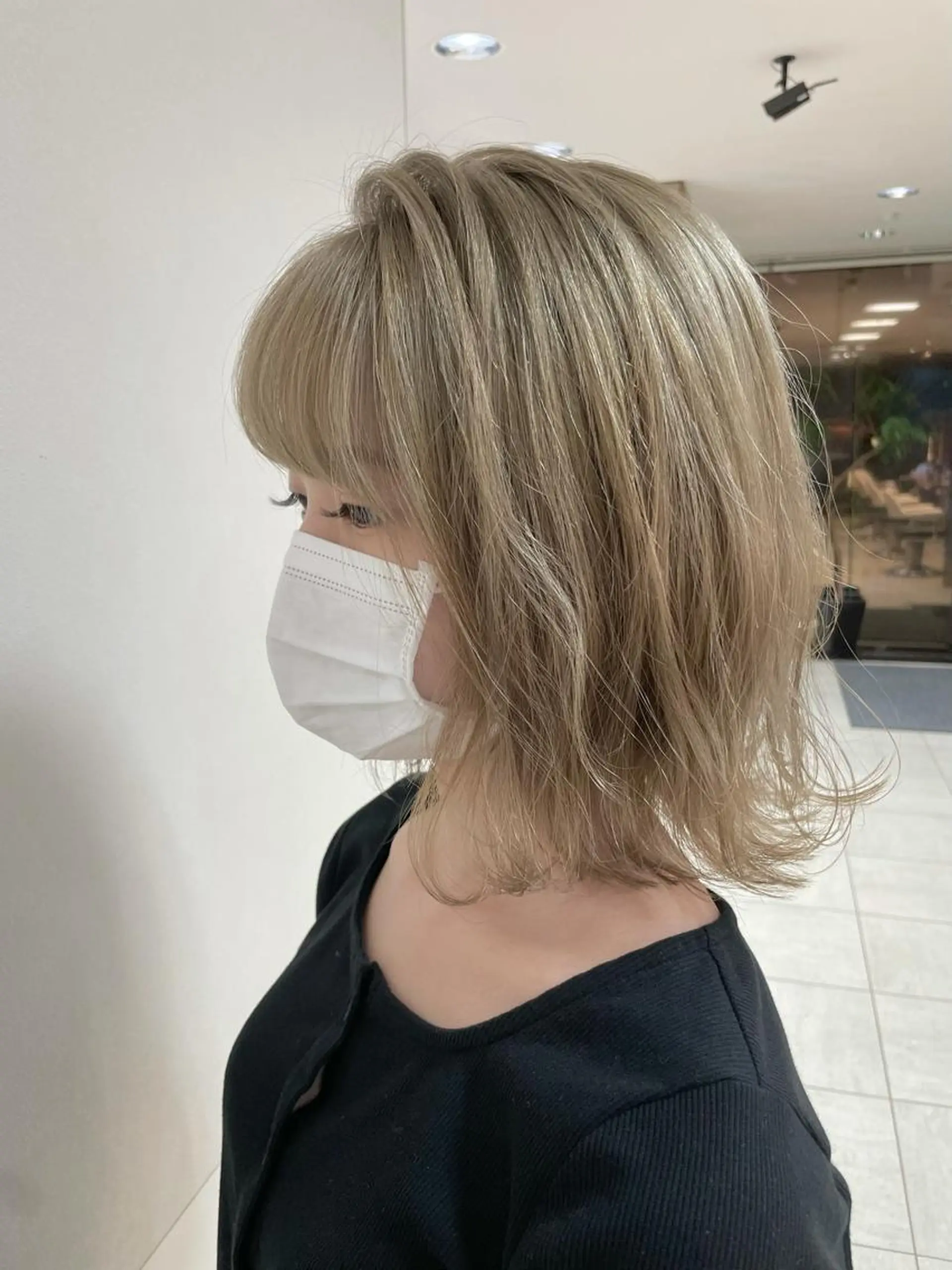 ミディアム カラー ヘアアレンジ ヘアカラー トリートメント 【Sweep】おじま のぞみのヘアスタイル