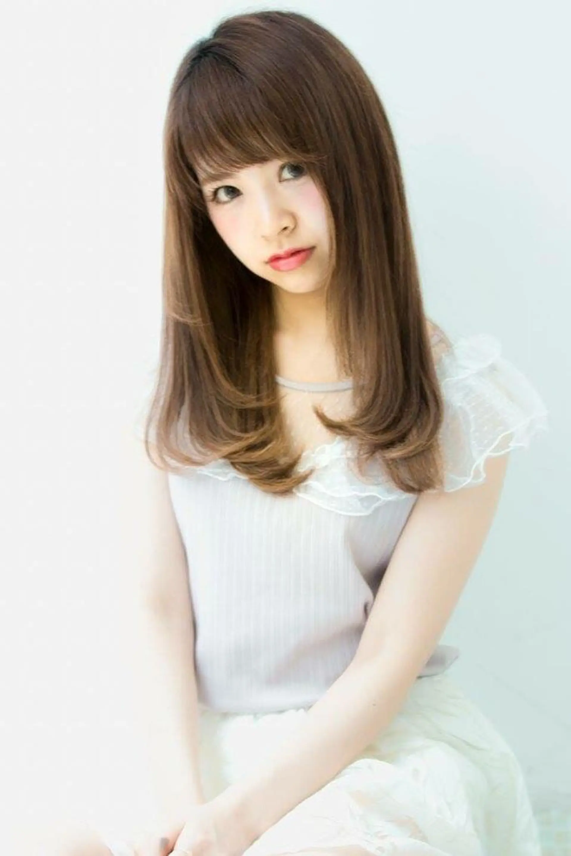 セミロング ロング カラー パーマ 内藤 達也のヘアスタイル