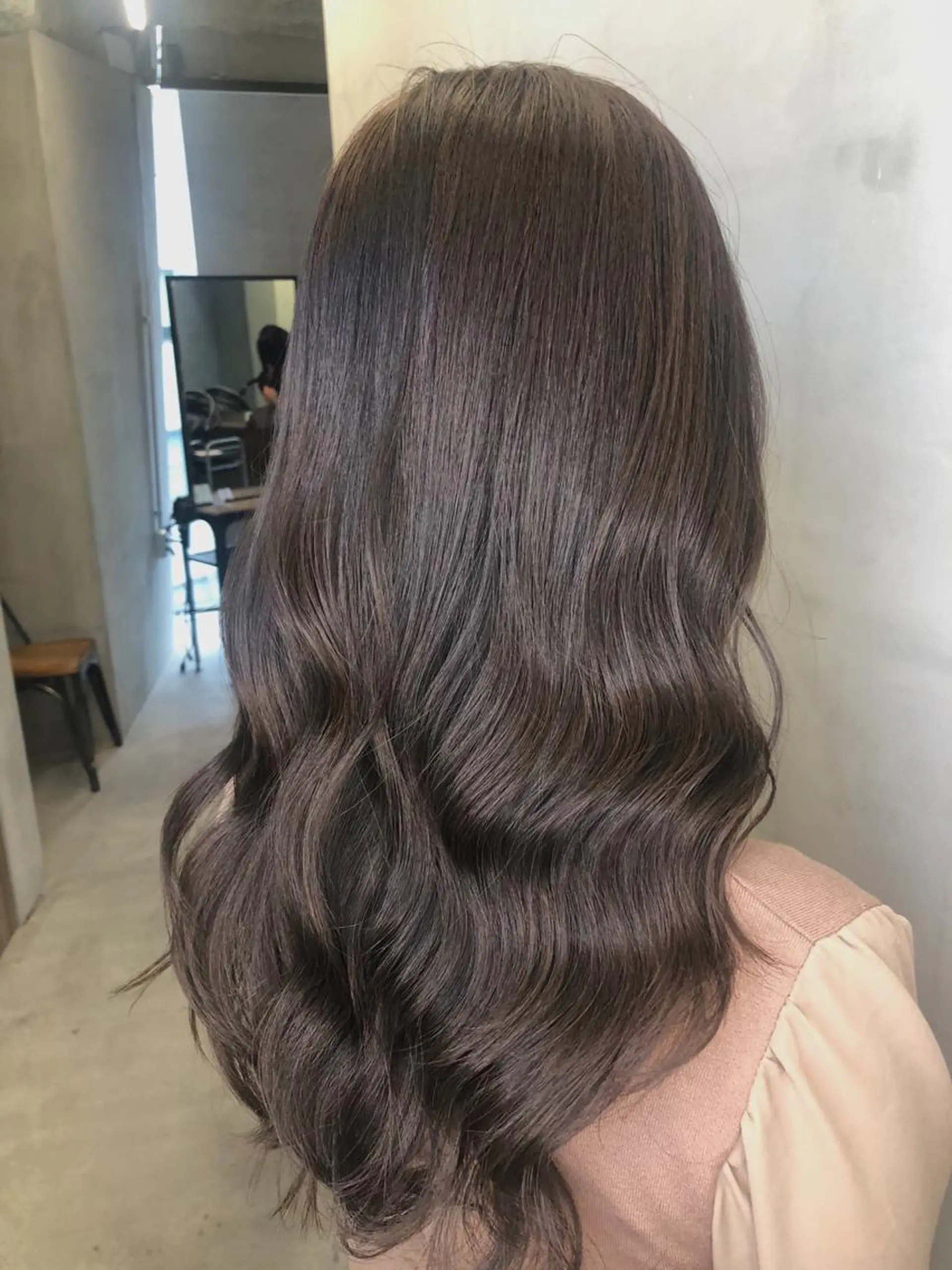 ロング カラー カット ヘアカラー トリートメント マンツーマン／韓国 ヘア‎Amiのヘアスタイル