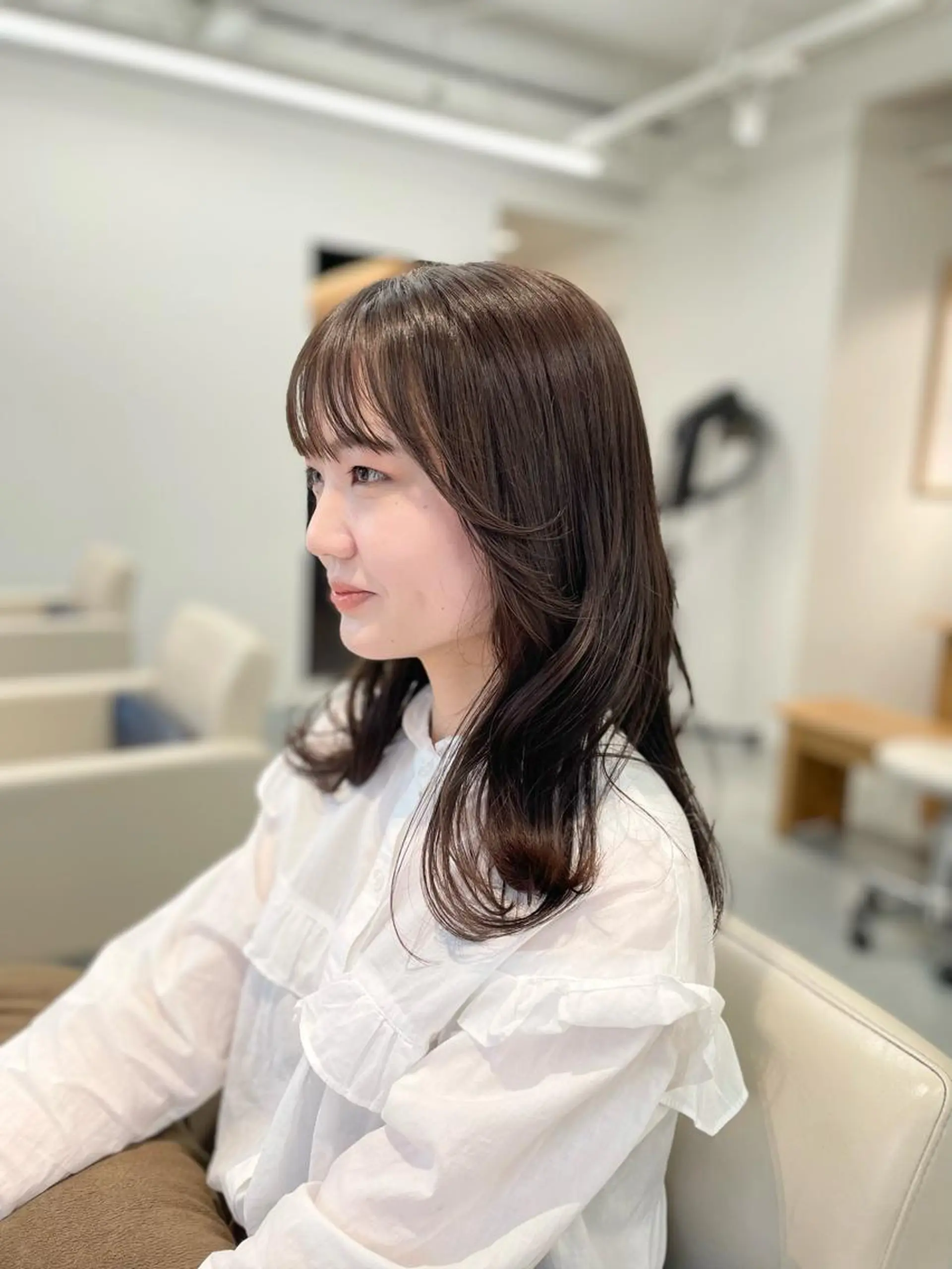 セミロング クニモトハルナ ボブ/柔らかカラーのヘアスタイル