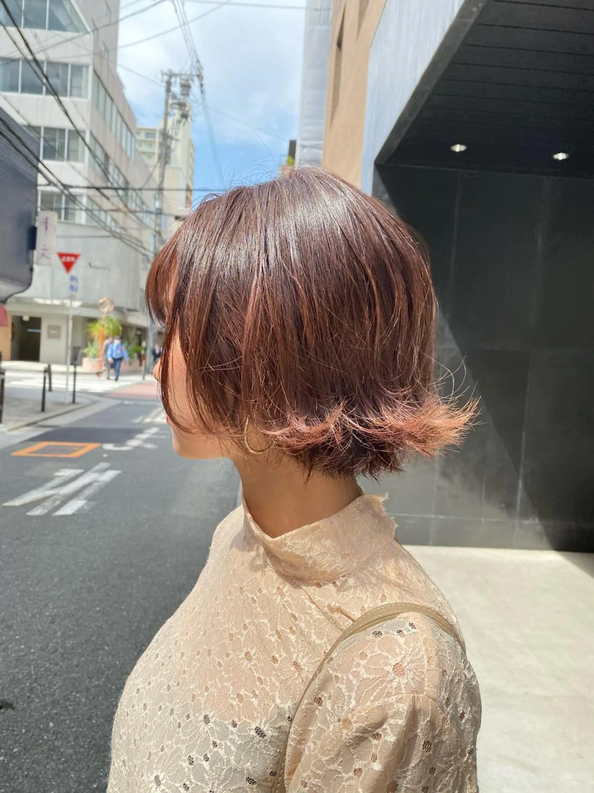 カラー ブラウンカラー ピンクカラー ノンダメージ 🥑mikubanのヘアスタイル