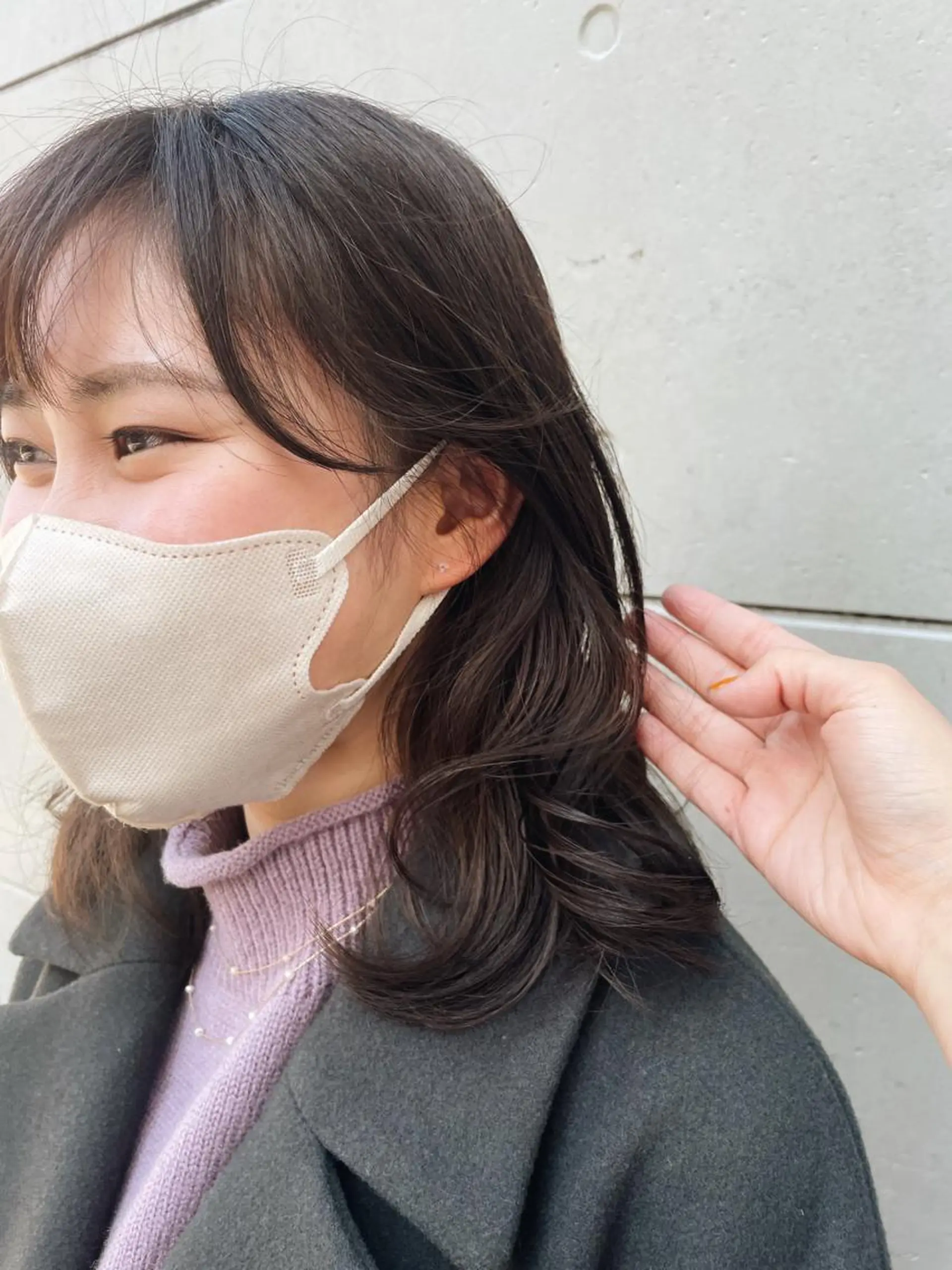 セミロング カラー グレージュ ヘアカラー トリートメント レイヤー/高橋 みく /池下/千種のヘアスタイル