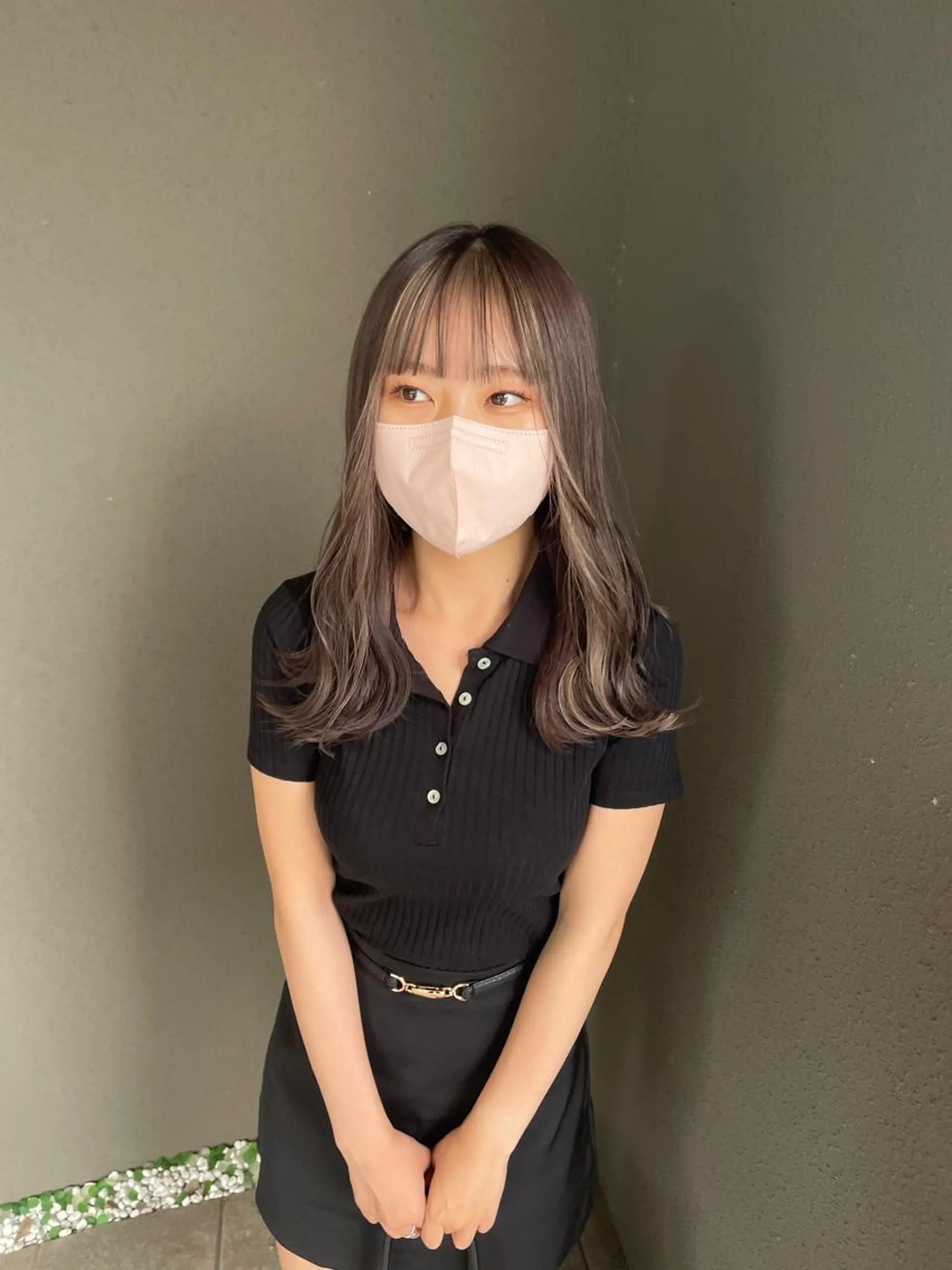 セミロング カラー カット ヘアカラー 山本 愛永のヘアスタイル