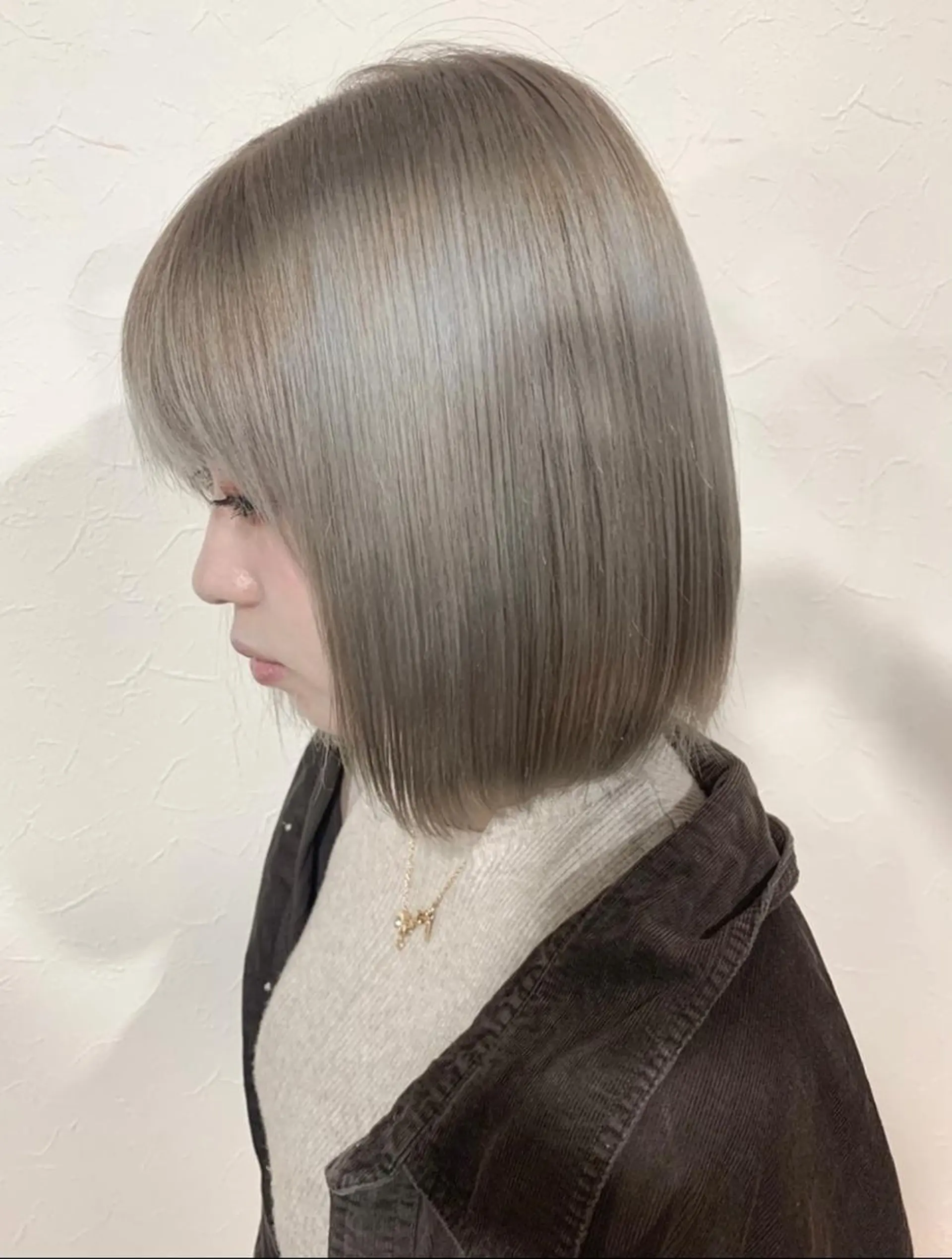 ミディアム ヘアカラー 池口ゆい ✨髪質改善✨のヘアスタイル