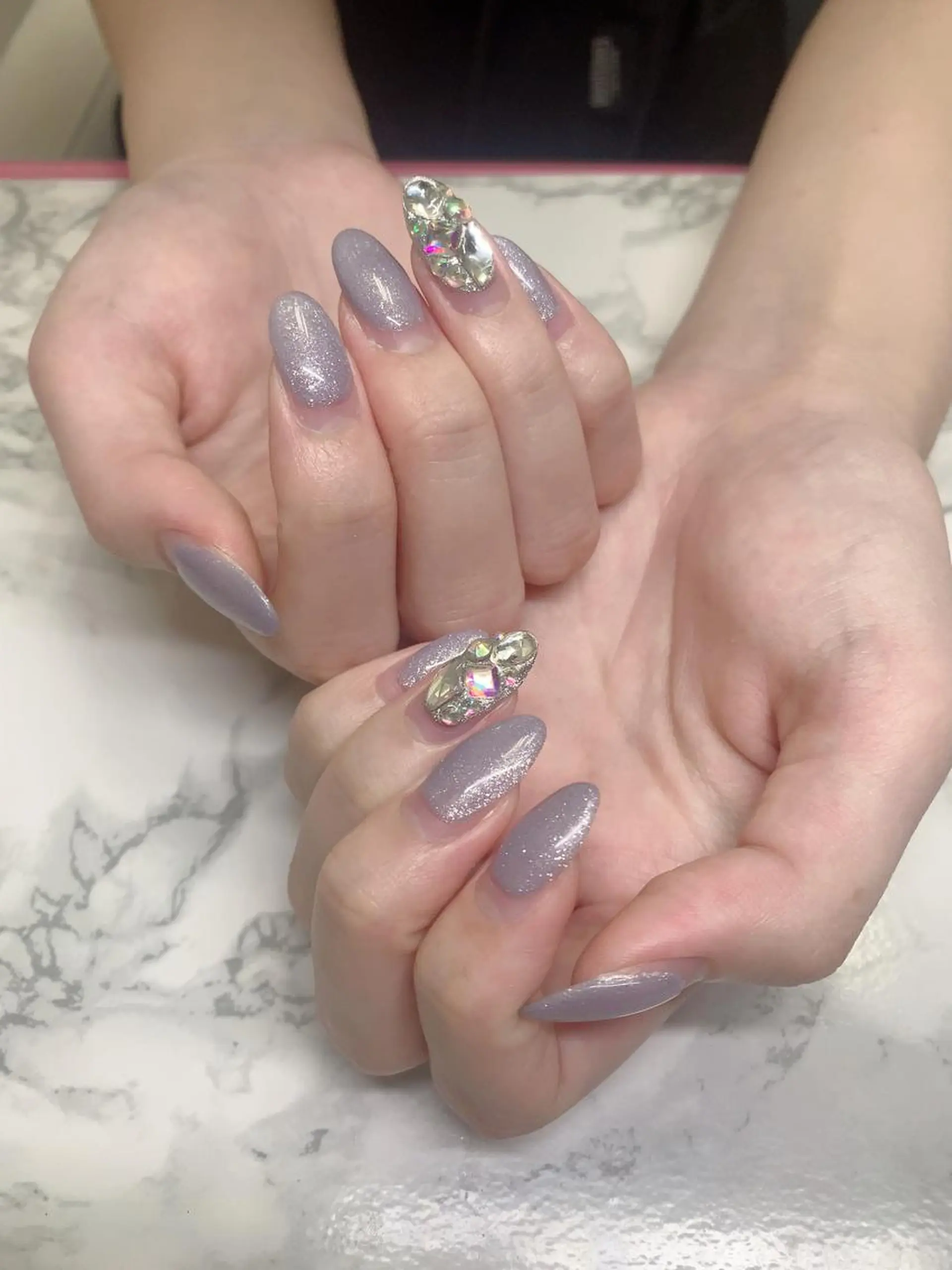 ネイル はな💎ネイル ワンホン、長さ出しのネイルデザイン