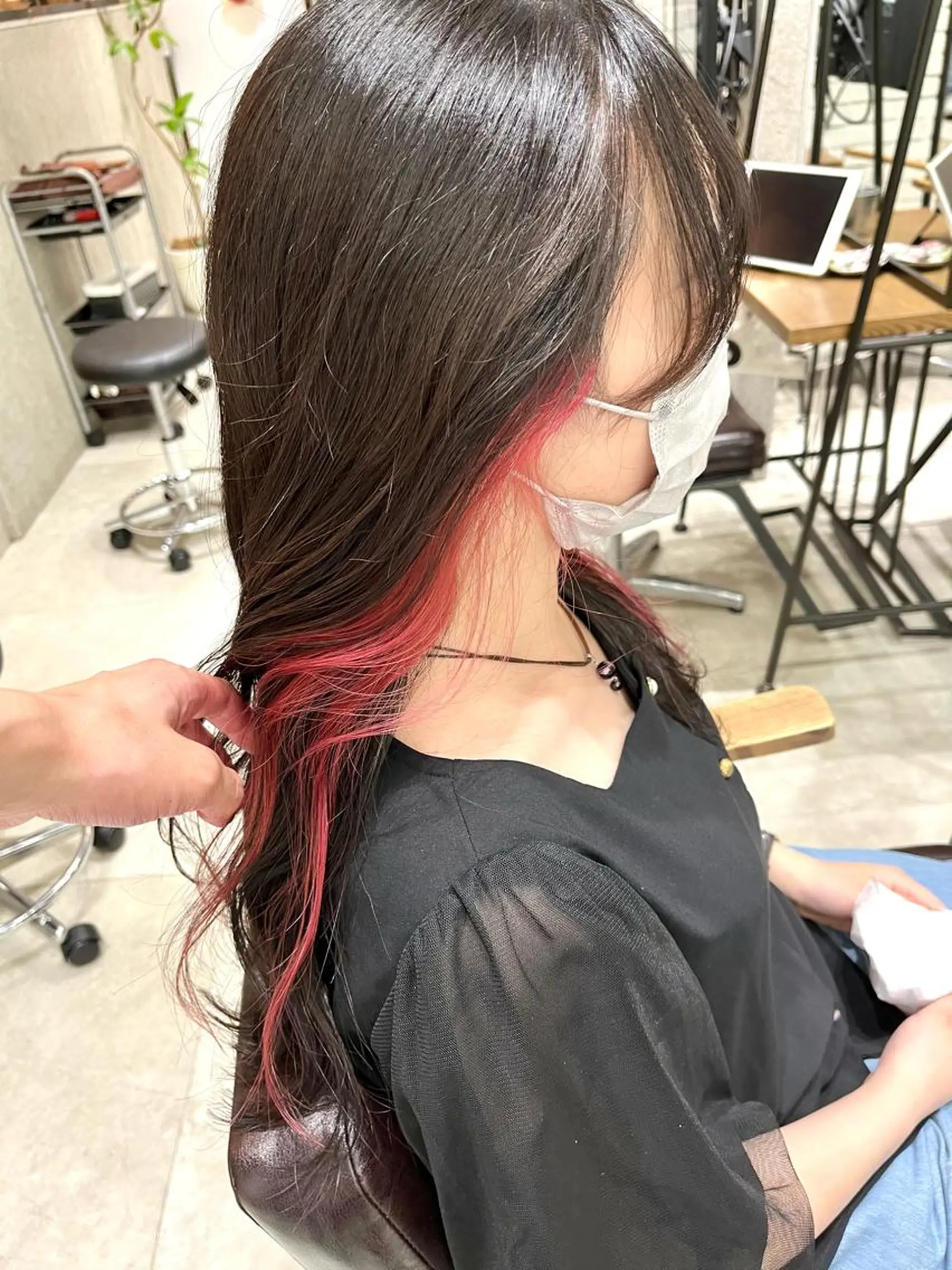 セミロング 髪質改善 ヨシンモリ 韓国風ヘア トリートメント ヘアカラー トリートメント 🌈外国風ハイライト こうたろうのヘアスタイル