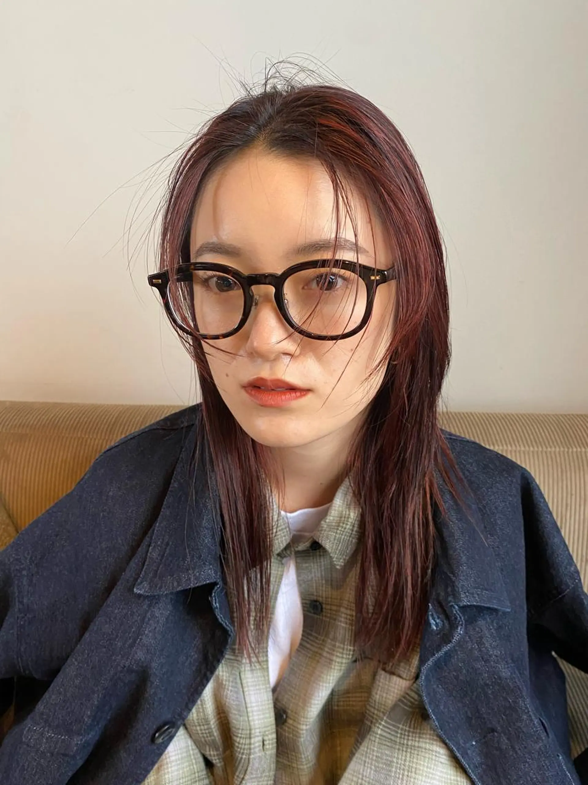 セミロング ムナカタ アカリのヘアスタイル