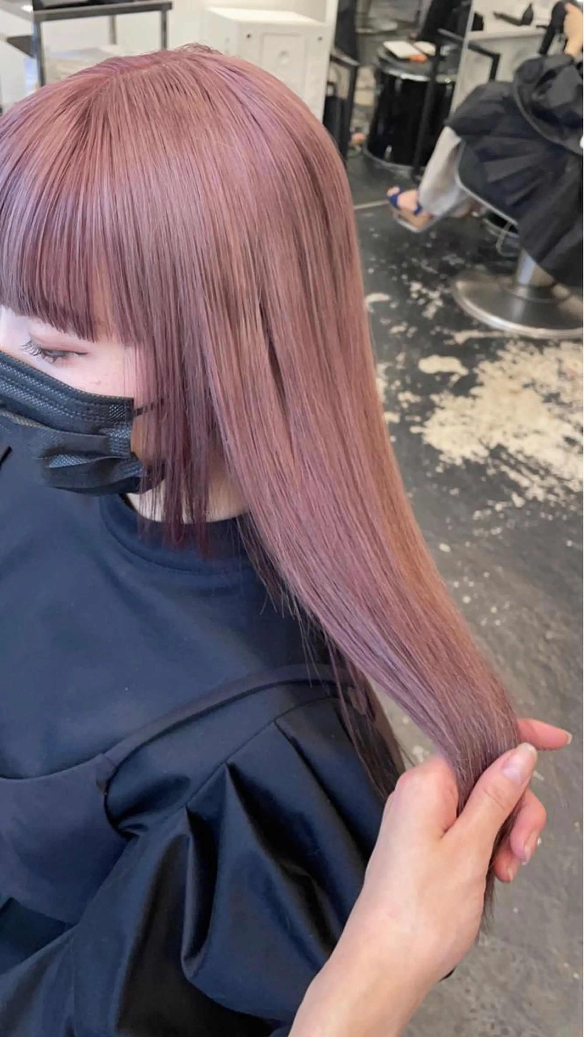ロング カラー ヘアアレンジ ブリーチ ラベンダーカラー ピンクカラー ピンクラベンダー カット ヘアカラー トリートメント 艶ハイトーン/ヘア アレンジAYAKAのヘアスタイル