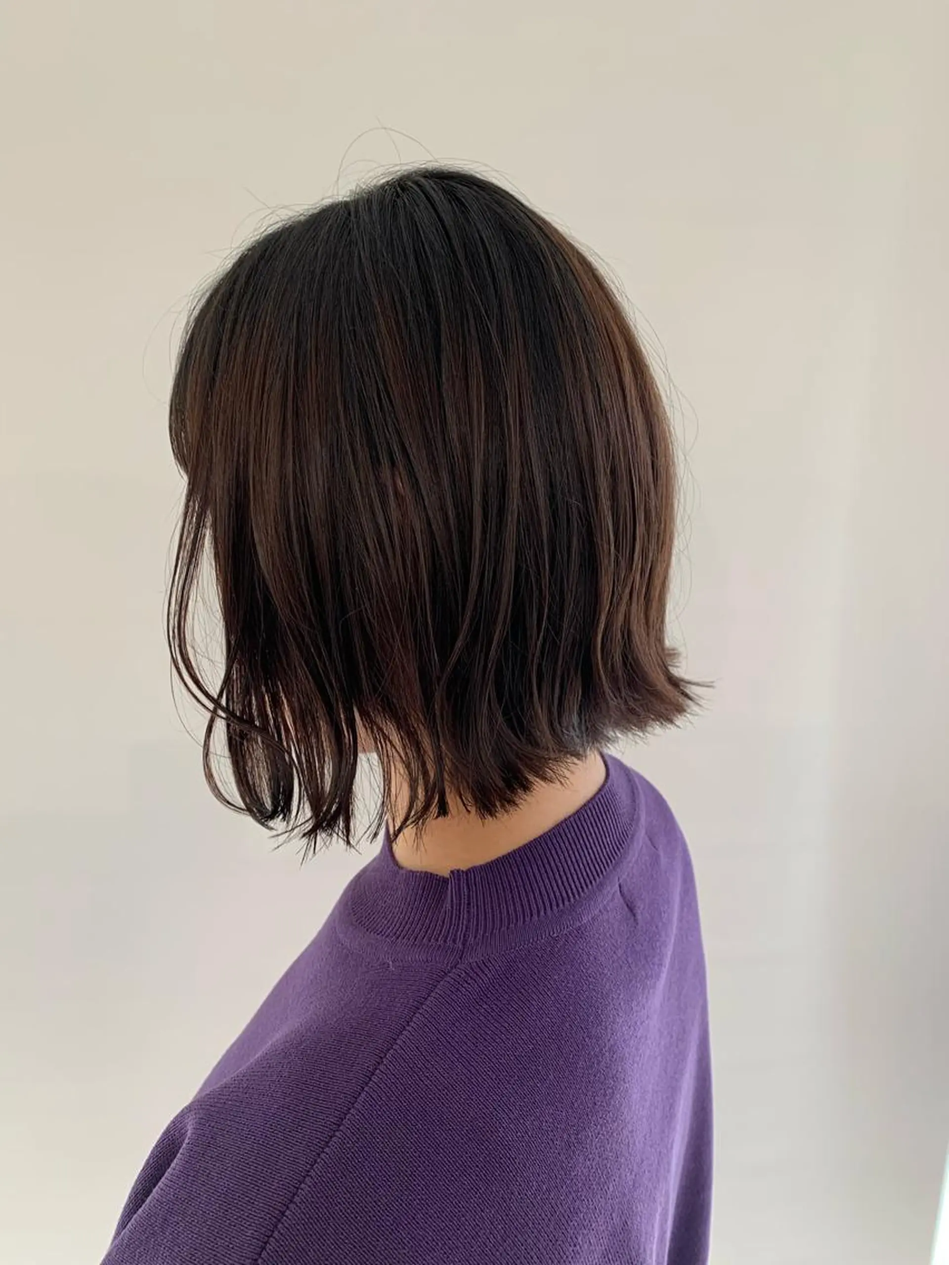 ミディアム カラー パーマ ヘアアレンジ 切りっぱなしボブ ボブ 加藤 綾華のヘアスタイル