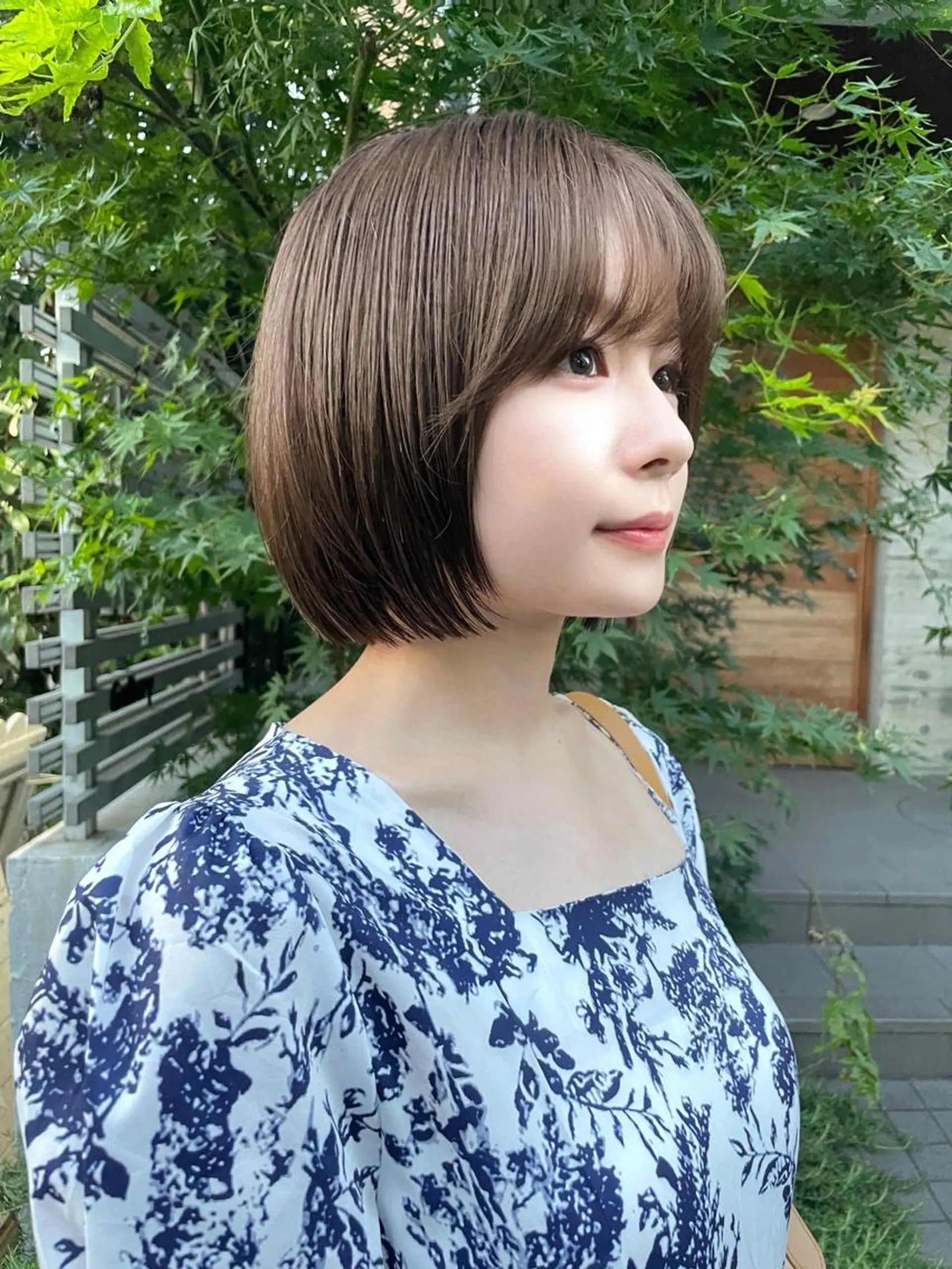 ショート カラー カット ヘアカラー トリートメント 顔周りカット× 髪質改善【リョウ】のヘアスタイル