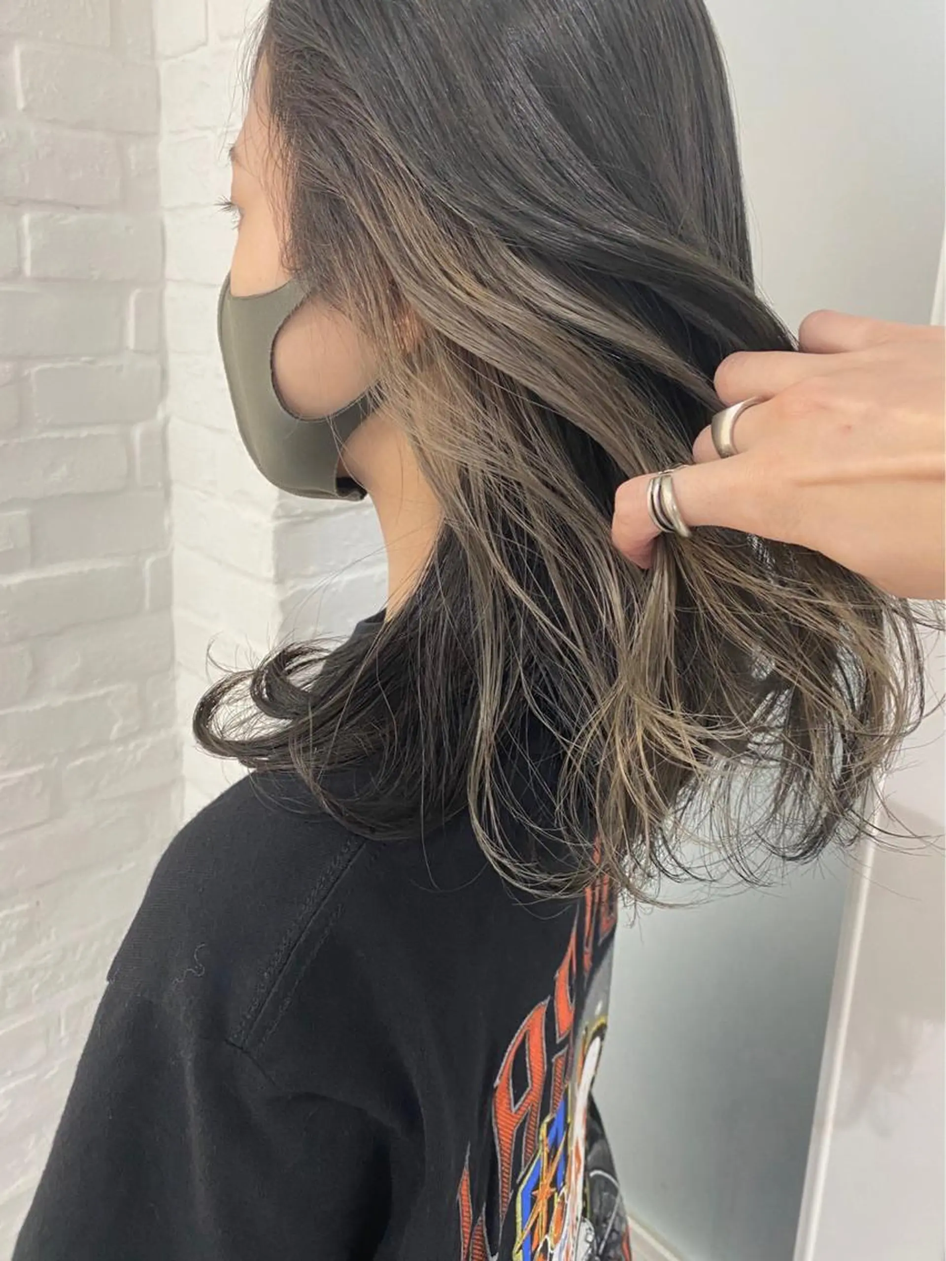 ロング カラー ヘアカラー トリートメント 山下恋佳/矢場町/ ブリーチ/ショートのヘアスタイル