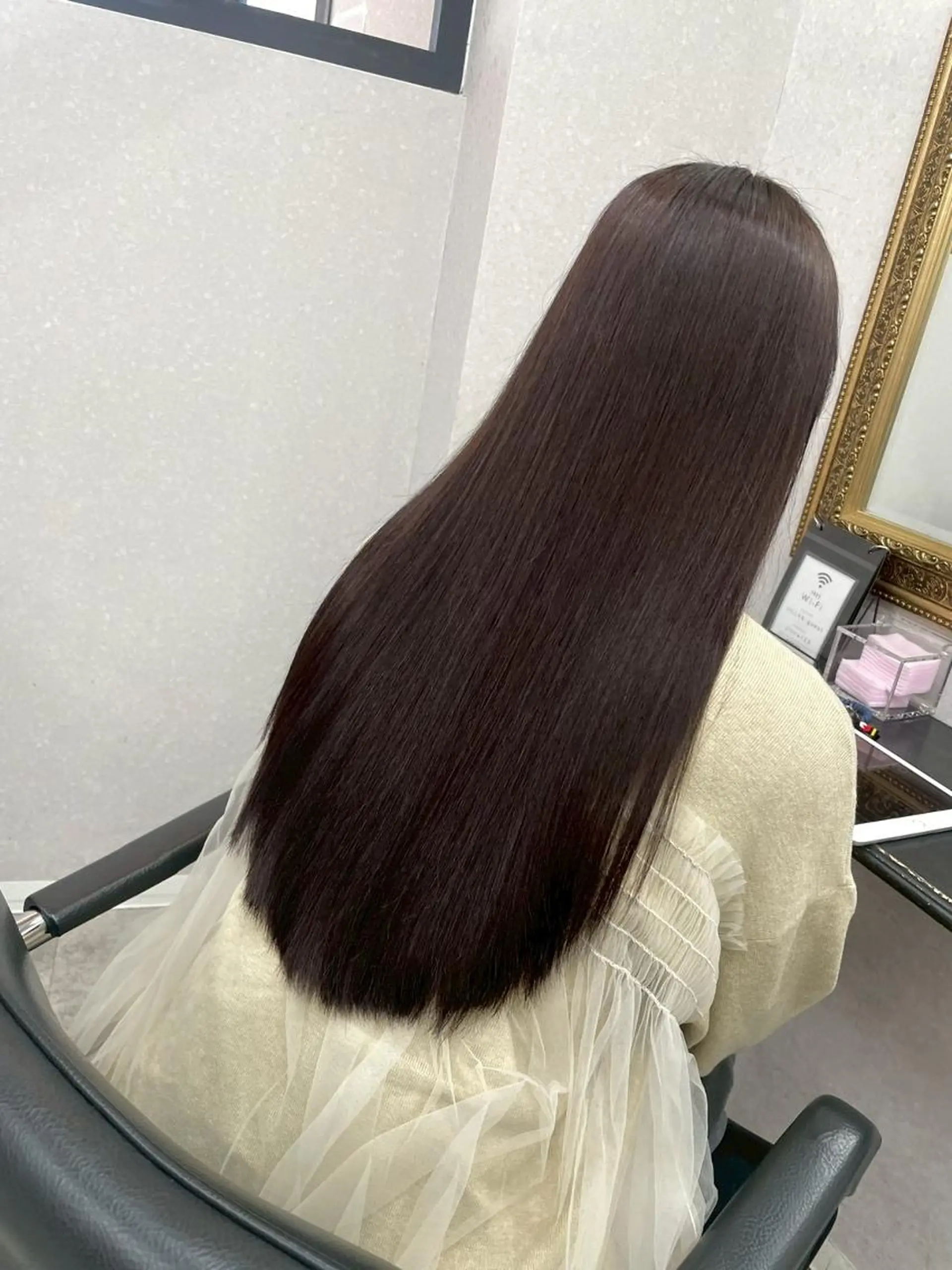 ロング カラー ショートボブ ボブ くびれヘア 顔周りカット ロング ヘアカラー トリートメント N゜jillva ナンバージルバのヘアスタイル