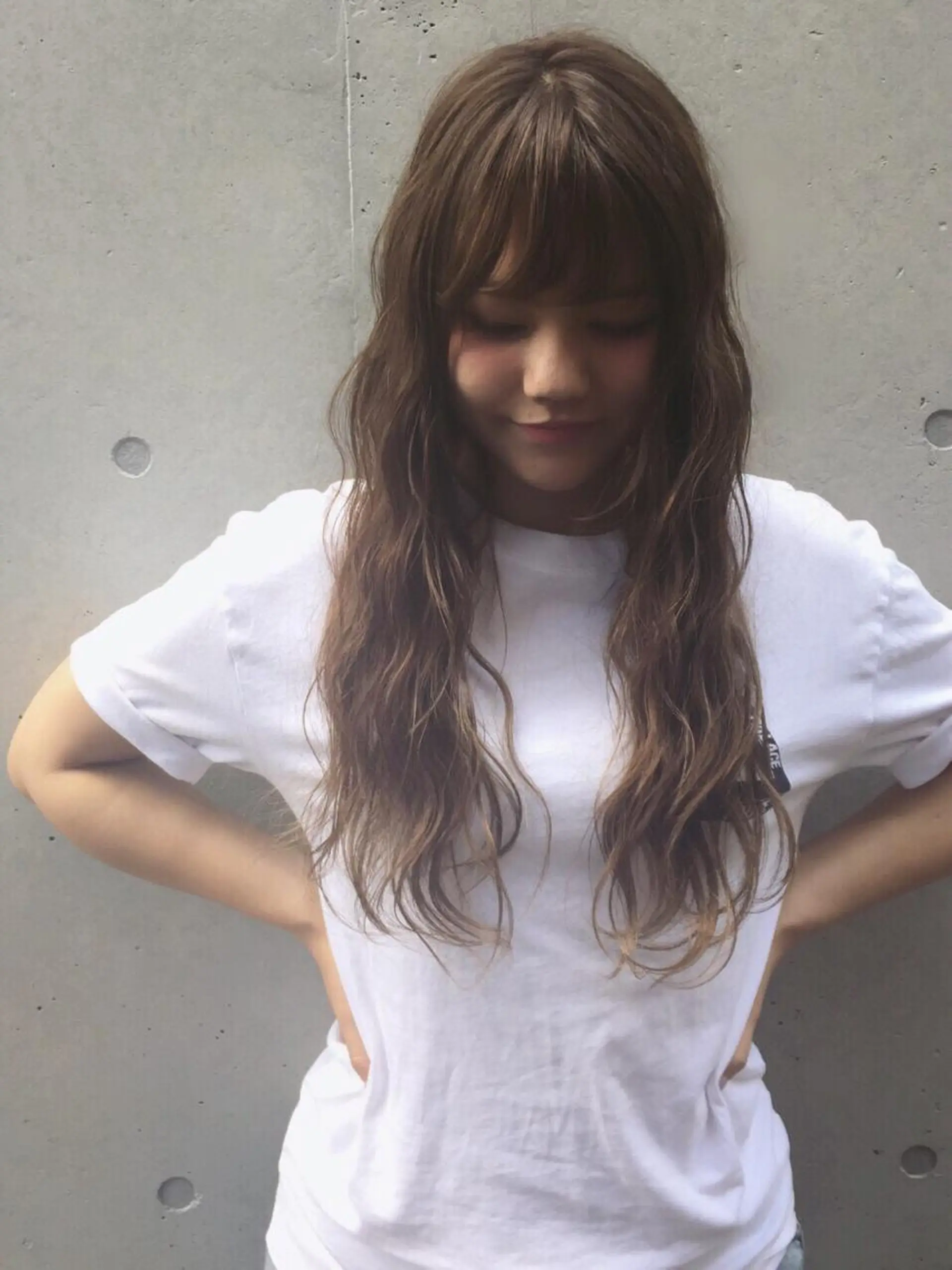 ロング カラー アッシュ ベージュカラー ハイライトカラー ハイライト カット ヘアカラー トリートメント 透明感カラー🌿ボブ ✨飛田　ケイのヘアスタイル