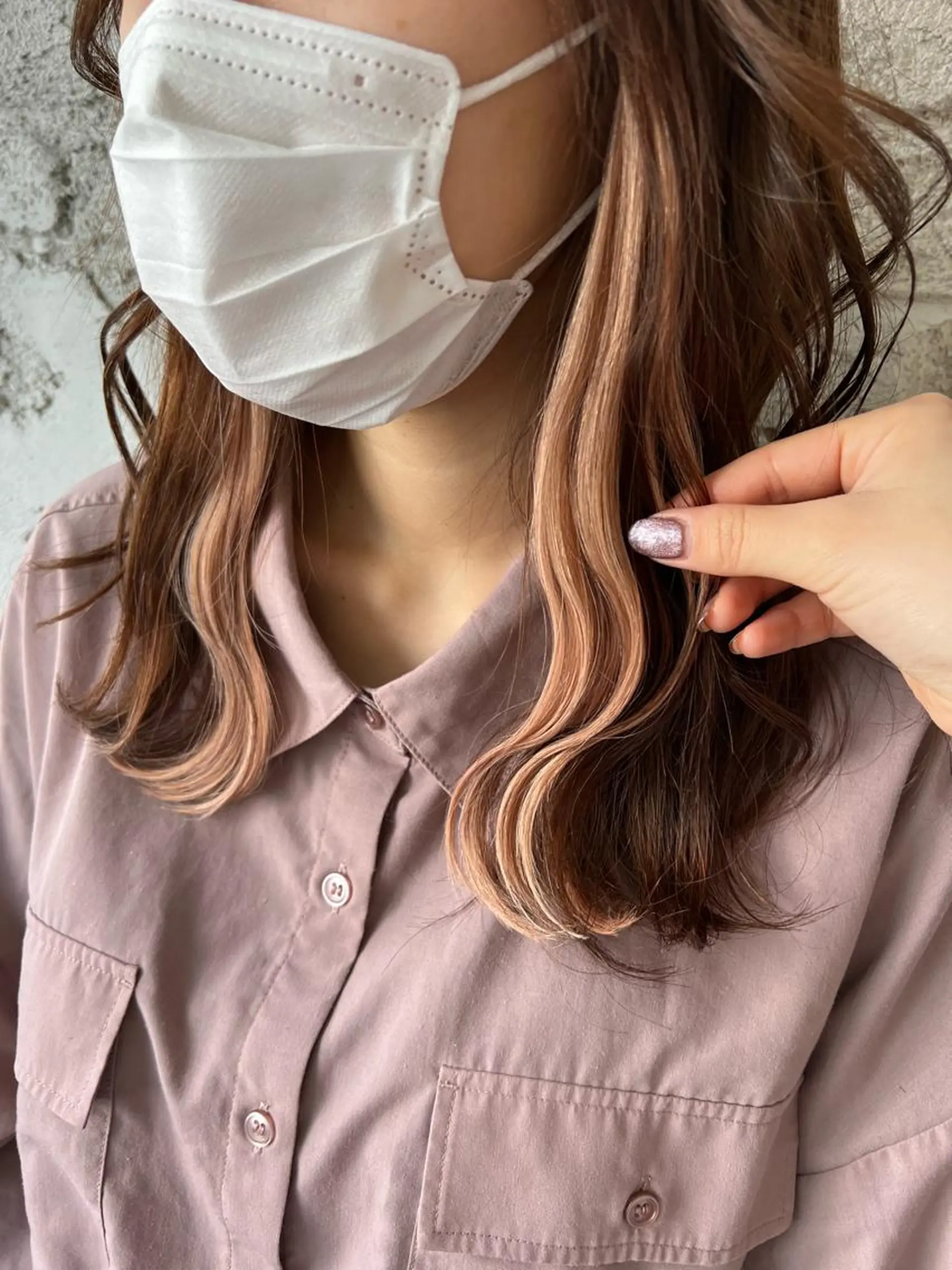 セミロング カラー エクステ＆艶カラー 🎀YURINA🎀のヘアスタイル