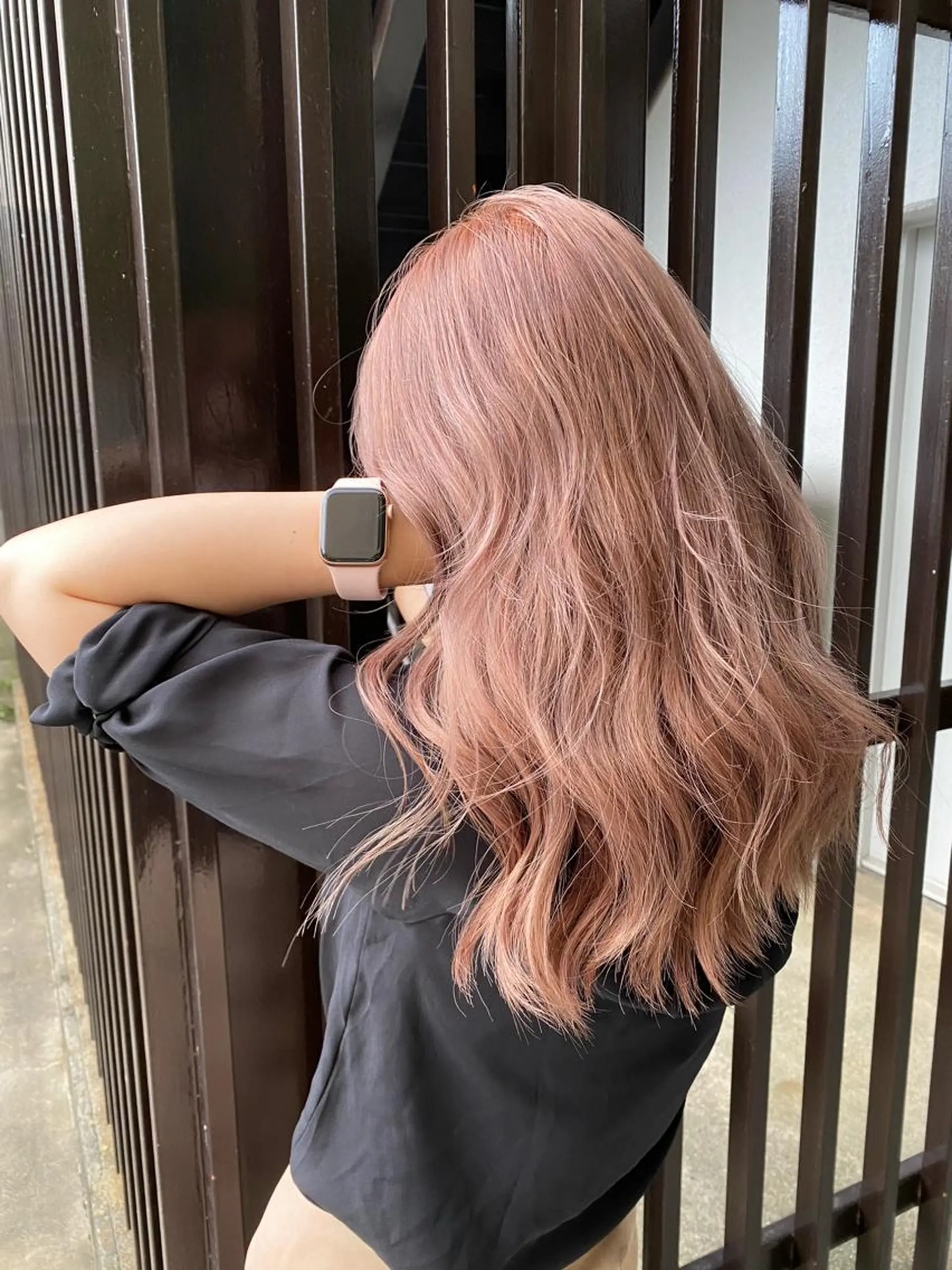 セミロング カラー ヘアアレンジ ピンクカラー ヘアカラー トリートメント 梅田中崎町髪質改善 /オキヒロト/エコルのヘアスタイル